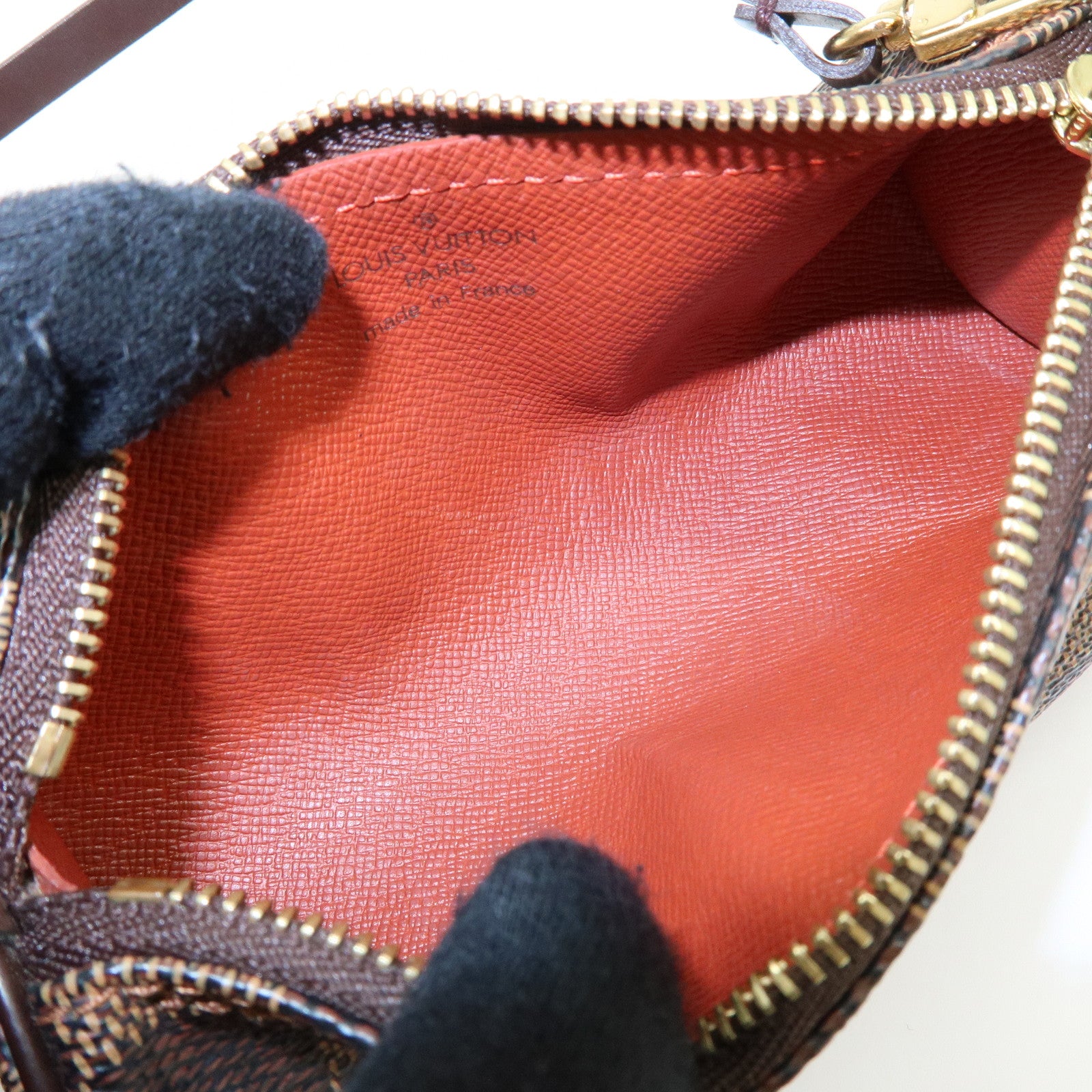 Louis Vuitton Damier Ebene Mini Pouch For Pappillon Bag Brown