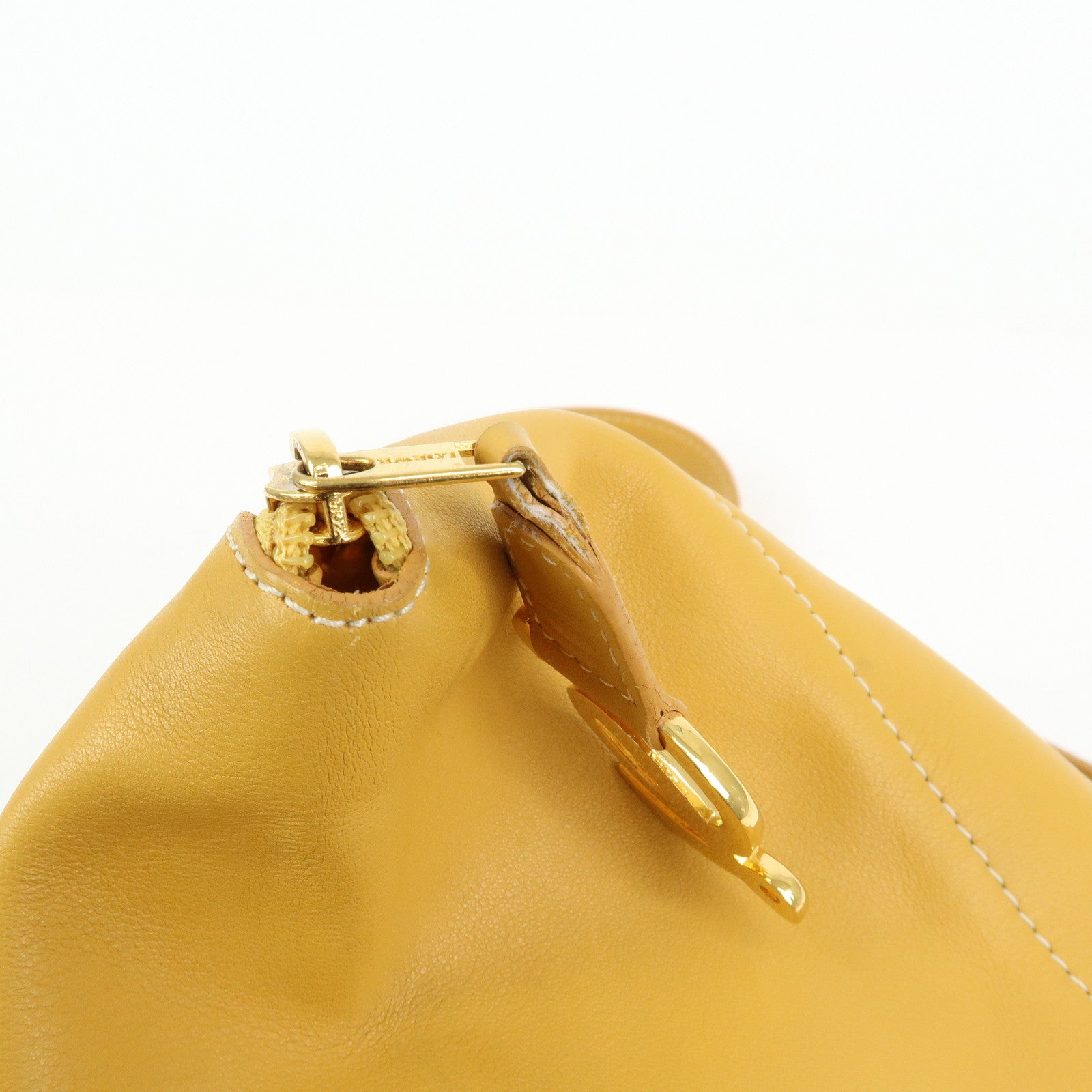 LOEWE Anton Leather Backpack Rucksack Yellow