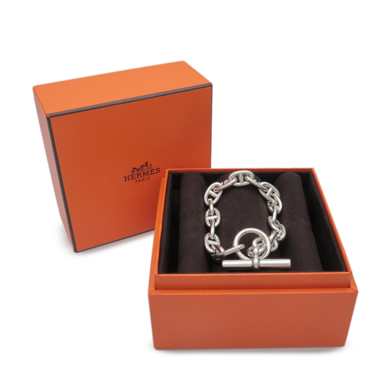 HERMES Chaine d'Ancre MM Bracelet SV925 Silver
