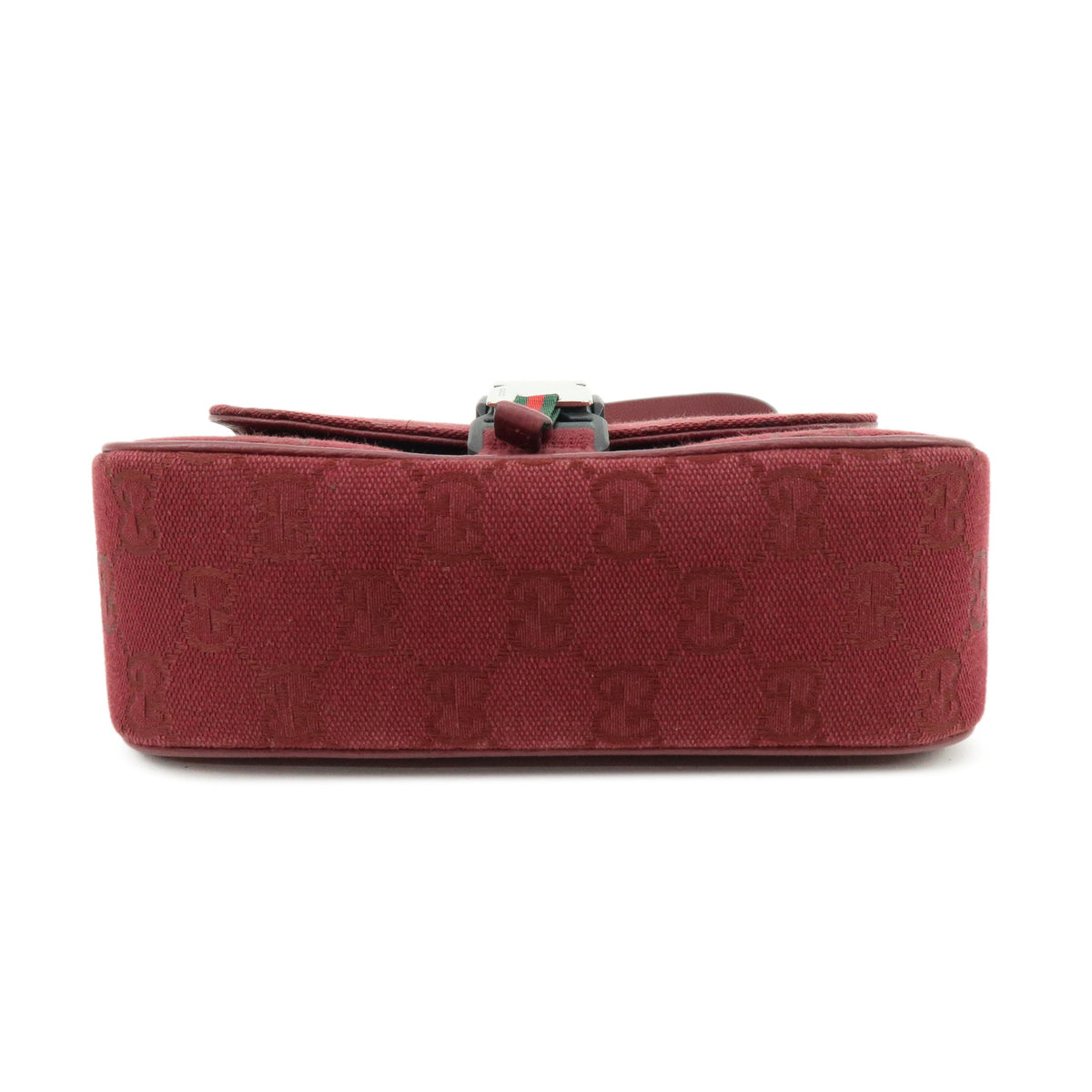 GUCCI Sherry GG Canvas Leather Shoulder Crossbody Bag Bordeaux 802100