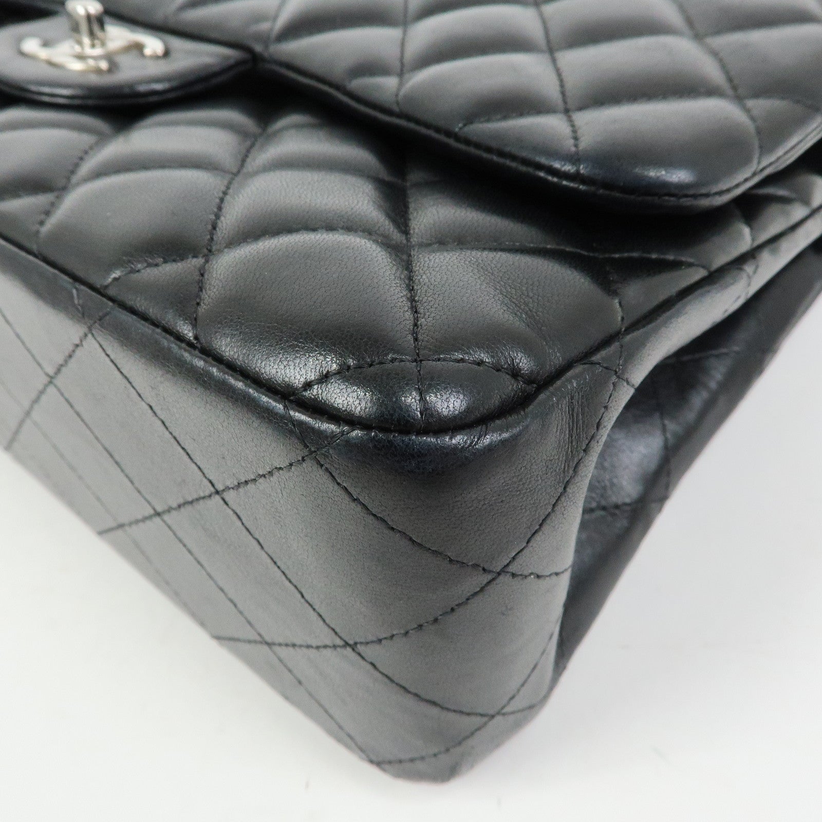 CHANEL Matelasse 30 W Flap Lamb Skin Chain Shoulder Bag A58600