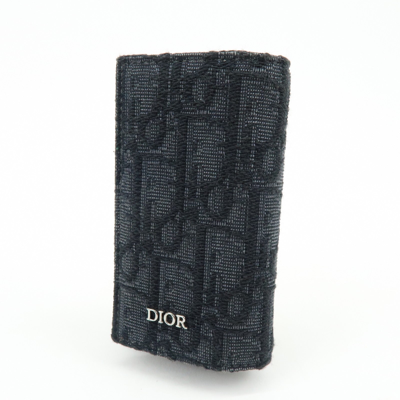 Christian Dior Oblique Canvas Leather 6 Rings Key Case Black