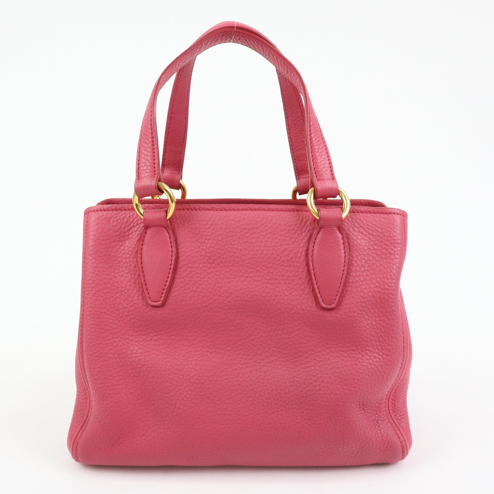 MIU MIU Vitello Caribu Leather 2Way Shoulder Bag Pink RN0757