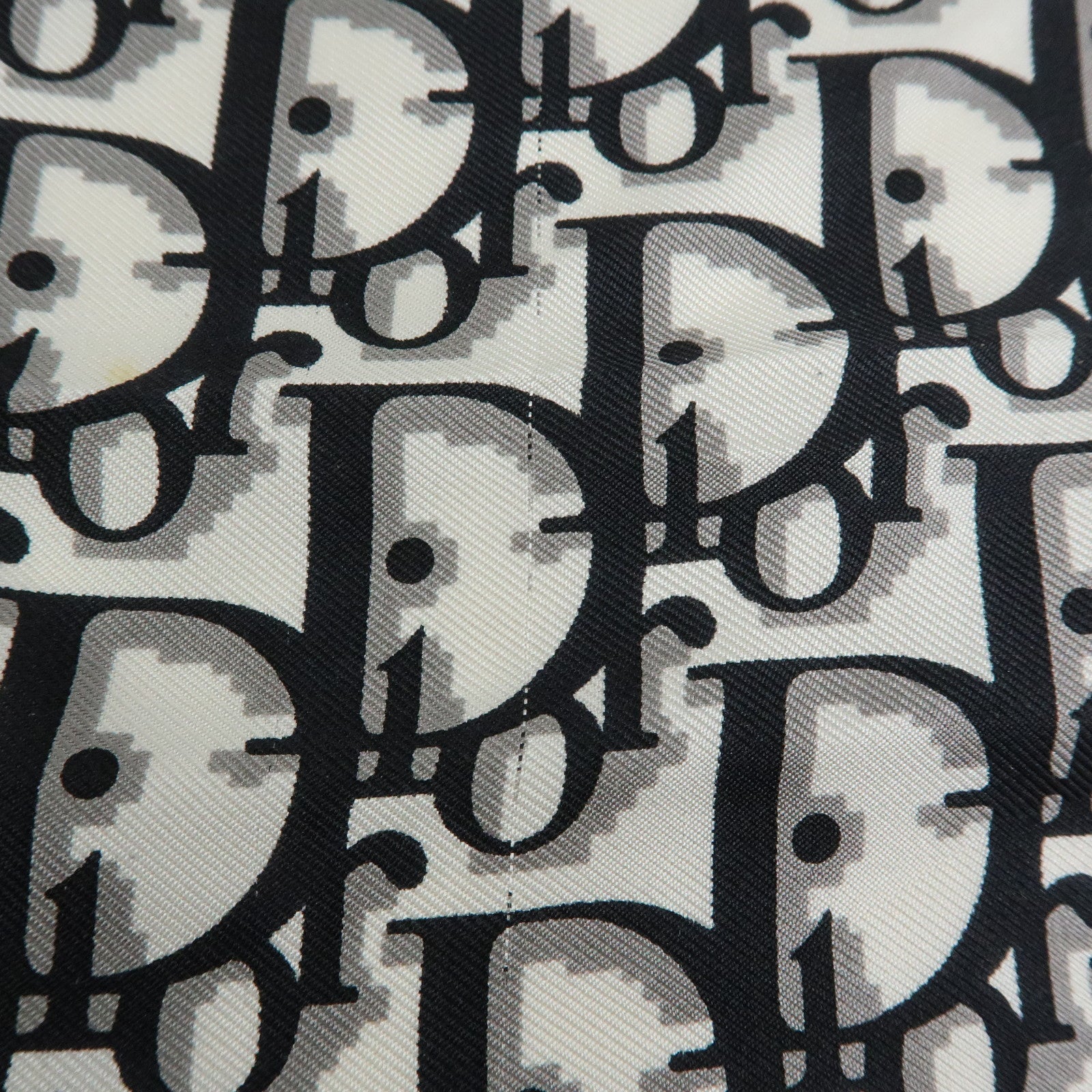 Christian Dior Trotter Silk 100% Scarf Black White