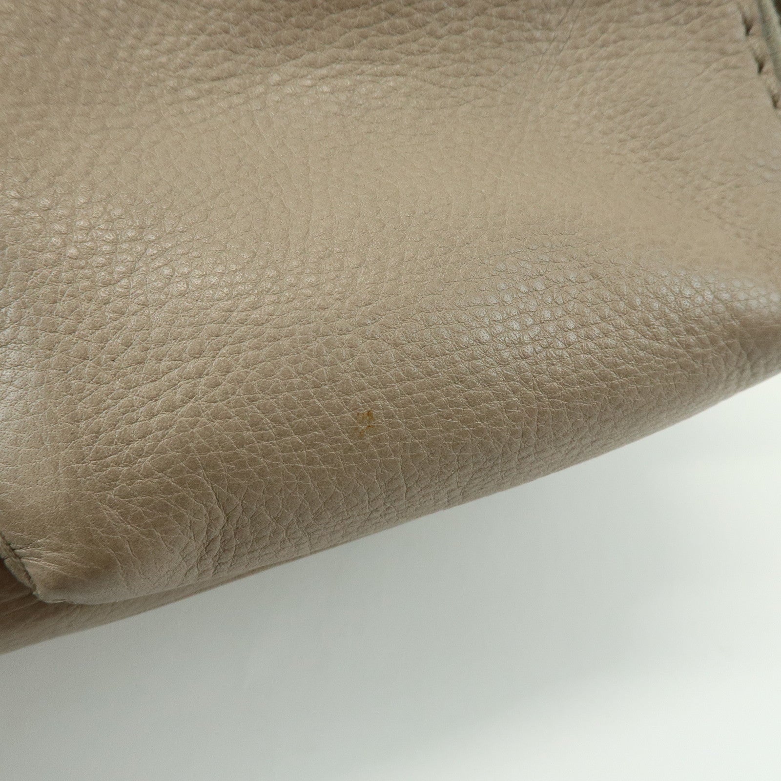 TOD'S Multiple Pocket Leather Shoulder Bag Hand Bag Beige
