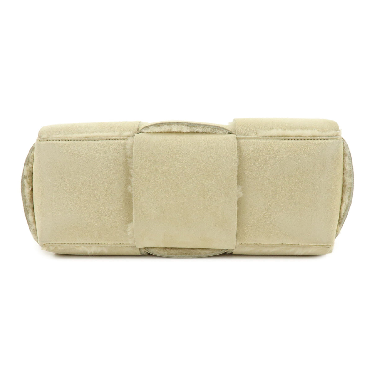 BOTTEGA VENETA Intorceciatto Arco Shearling Leather Hand Tote Bag Beige