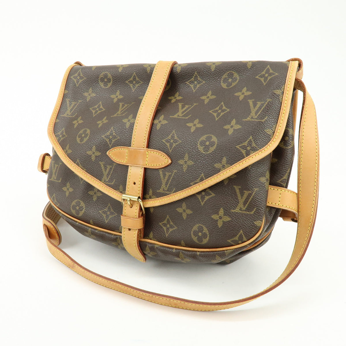 Louis Vuitton Monogram Saumur 30 Canvas Shoulder Bag Brown M42256