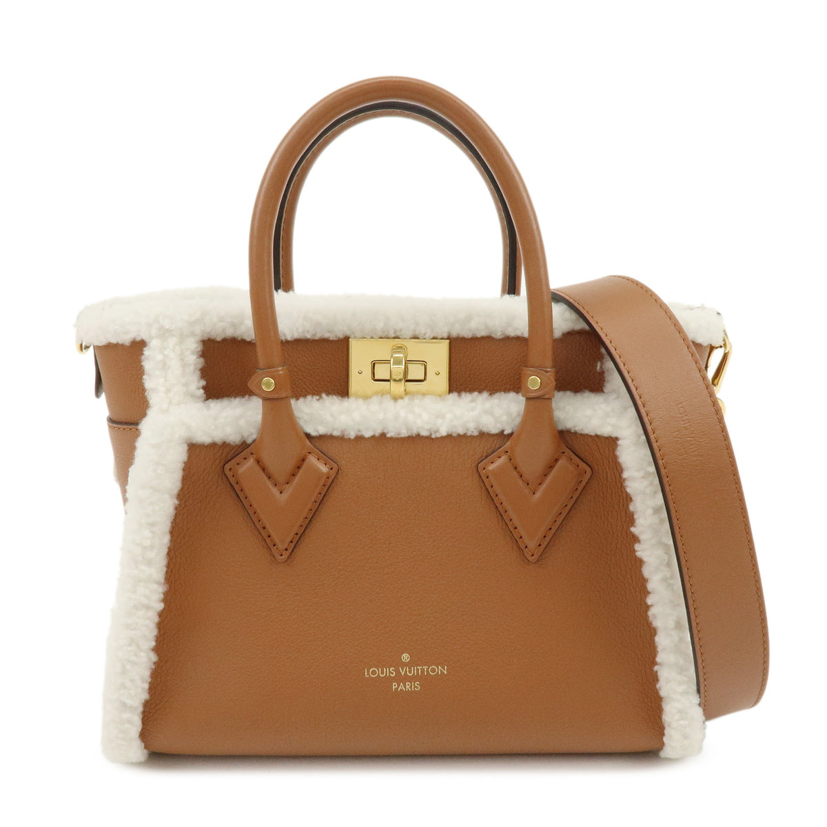 Louis Vuitton Monogram Tuffetage OnMySide PM Shearling 2Way Bag M58918