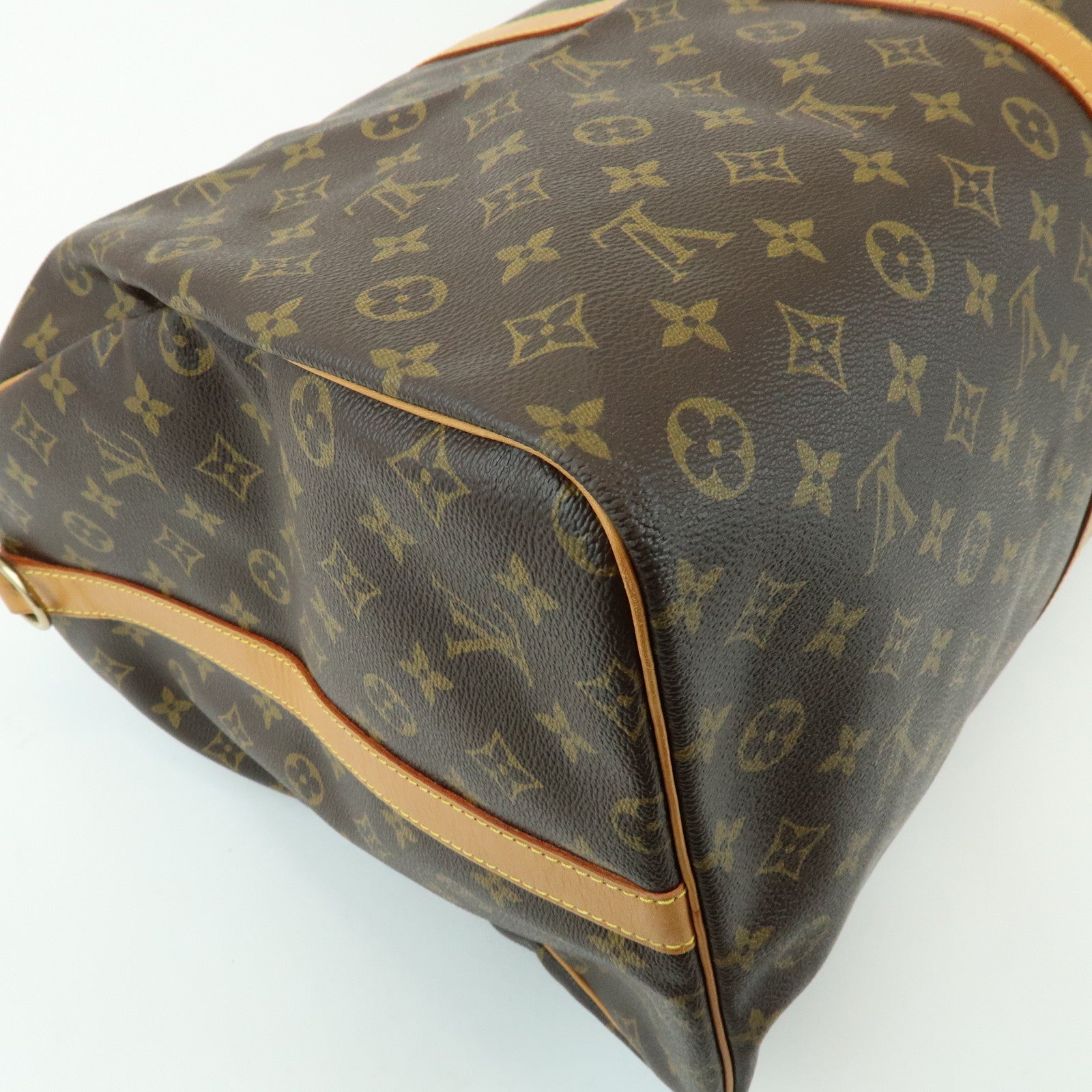 Louis Vuitton Monogram Keep All Bandouliere 60 Bag Brown M41412