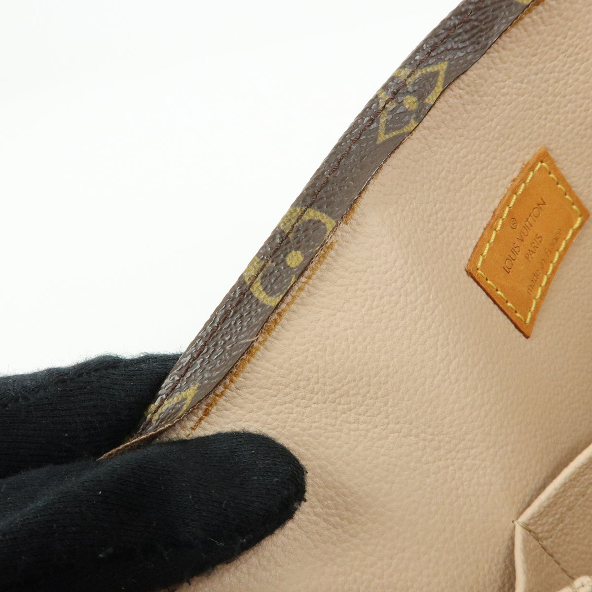 Louis Vuitton Monogram Sac Plat Tote Bag Hand Bag Brown M51140