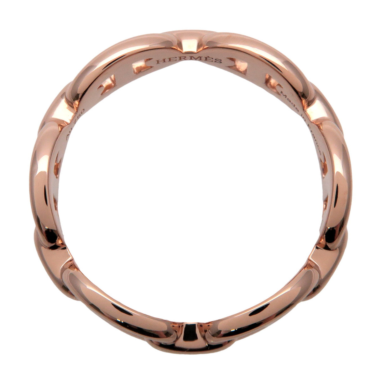 HERMES Chaine d'ancre Enchainee Ring PM K18 750PG Rose Gold #52 US6