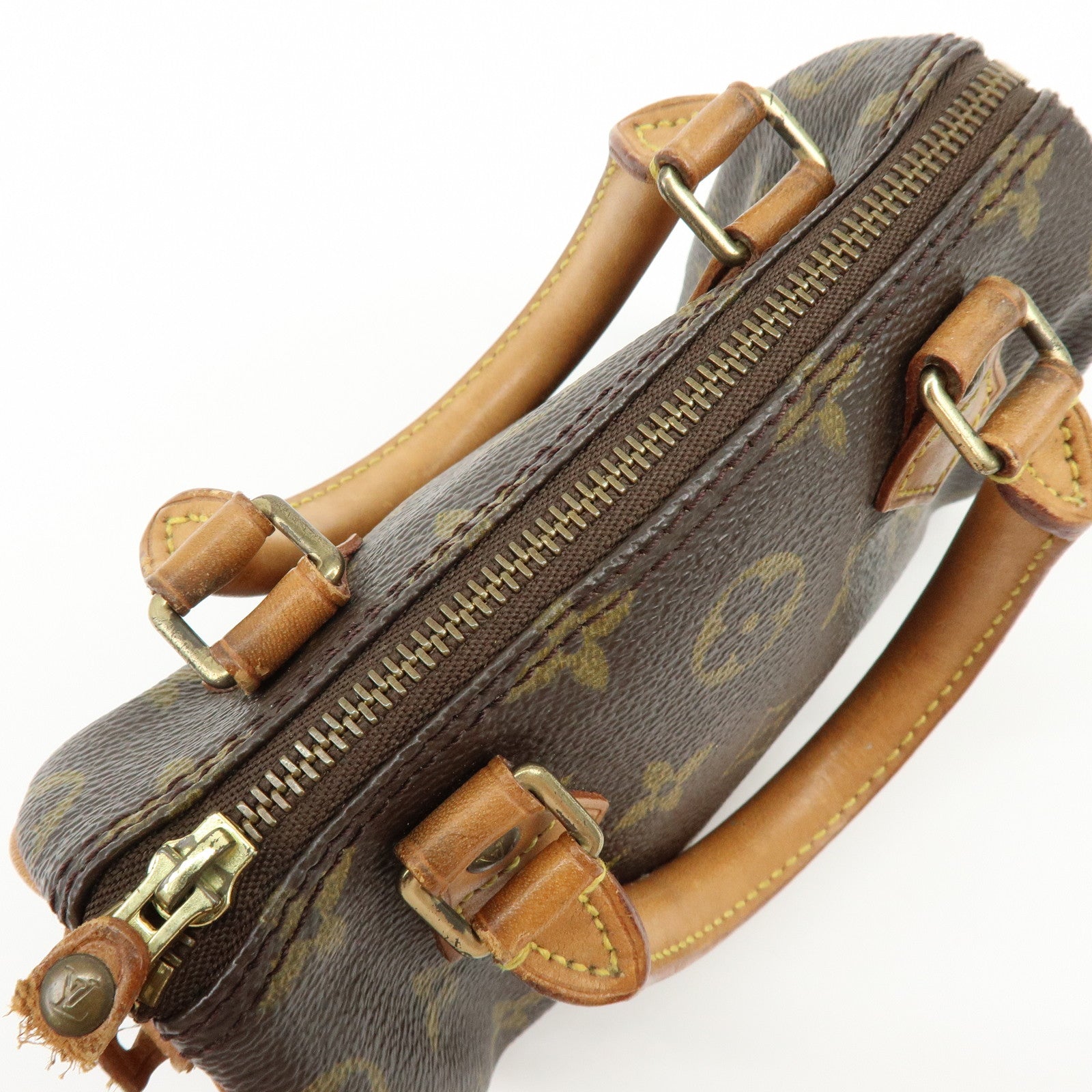 Louis Vuitton Monogram Mini Speedy Hand Bag Brown M41534 J75011 Lot