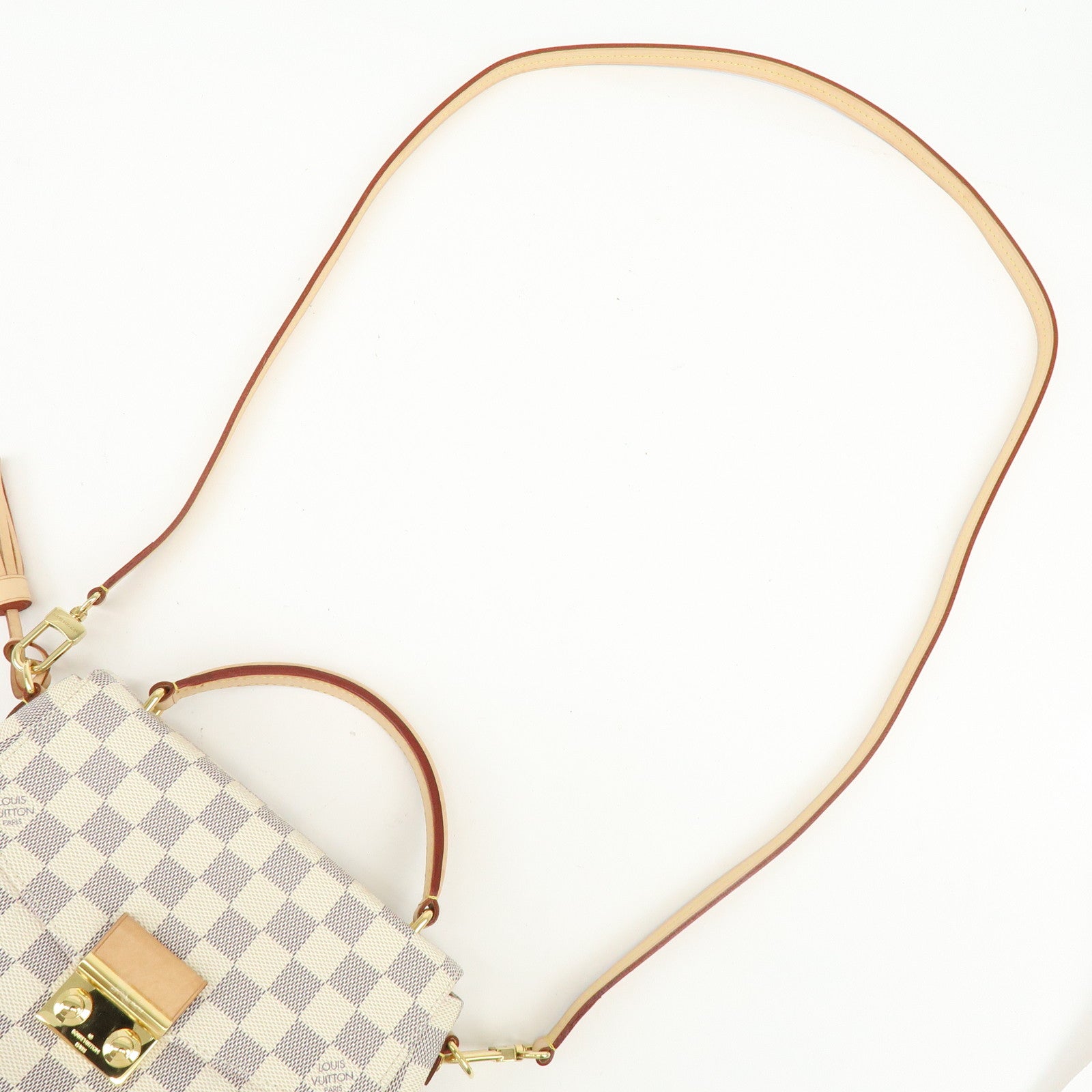 Louis Vuitton Damier Azur Croisette Canvas Leather 2Way Bag N41581