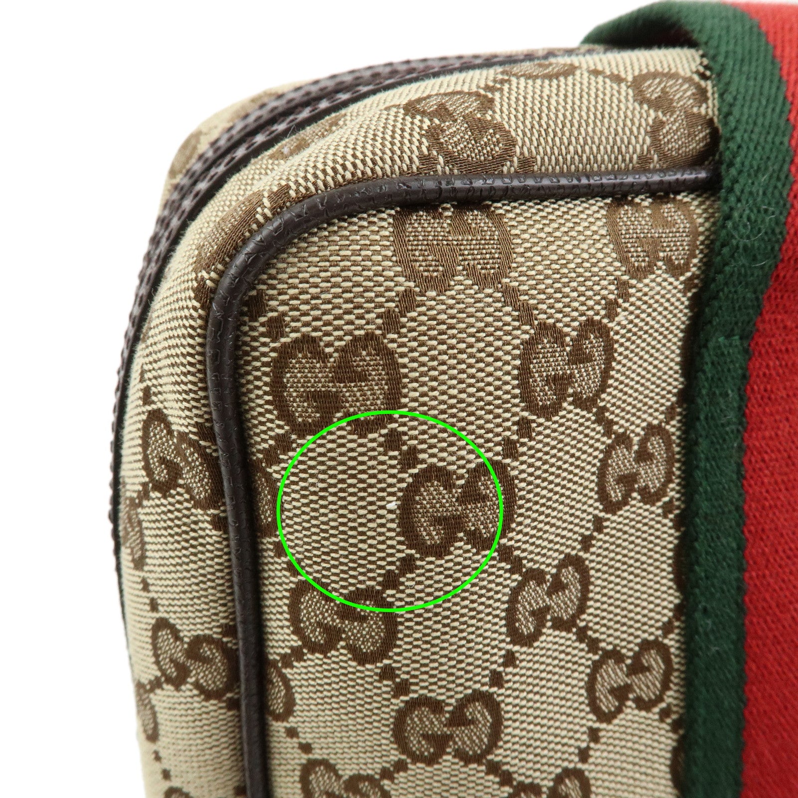 GUCCI Sherry GG Canvas Business Bag Hand Bag Brown 189753