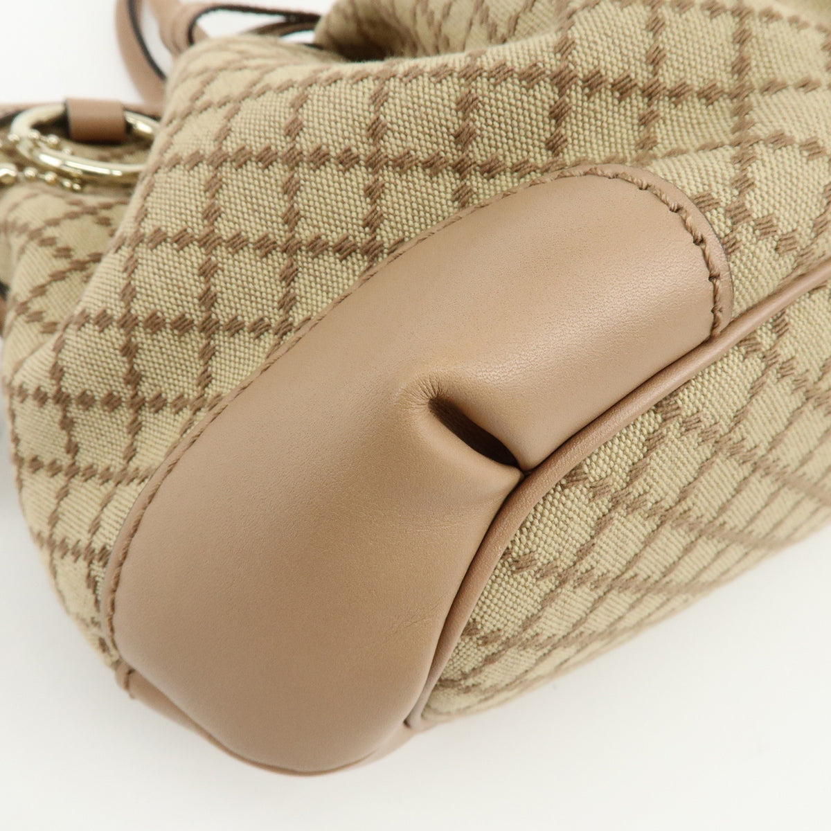GUCCI Sukey Diamante Interlocking G GG Canvas Leather 2Way Bag 247902