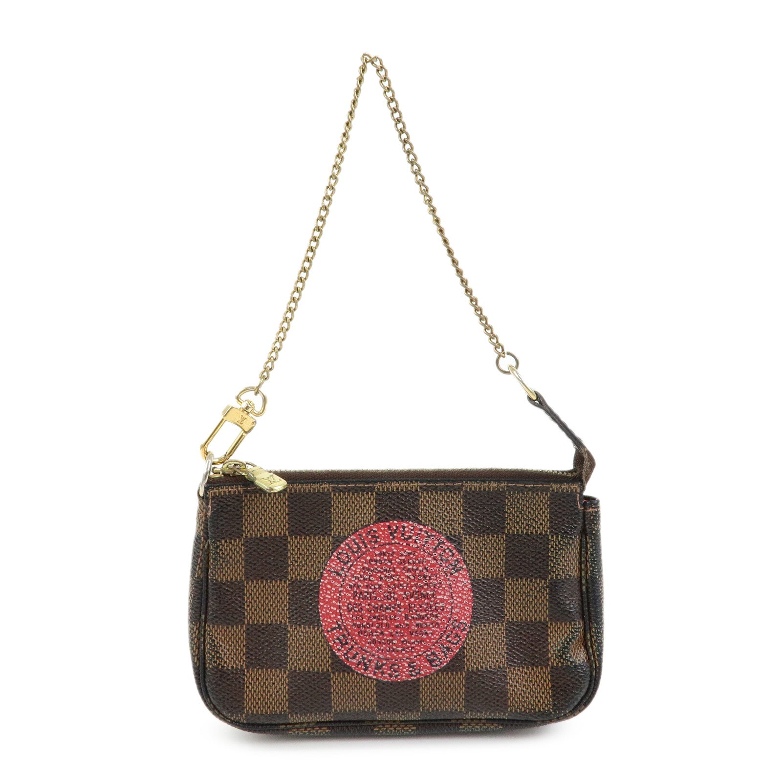 Louis Vuitton Damier T&B Mini Pochette Accessoires Pouch Brown N58011