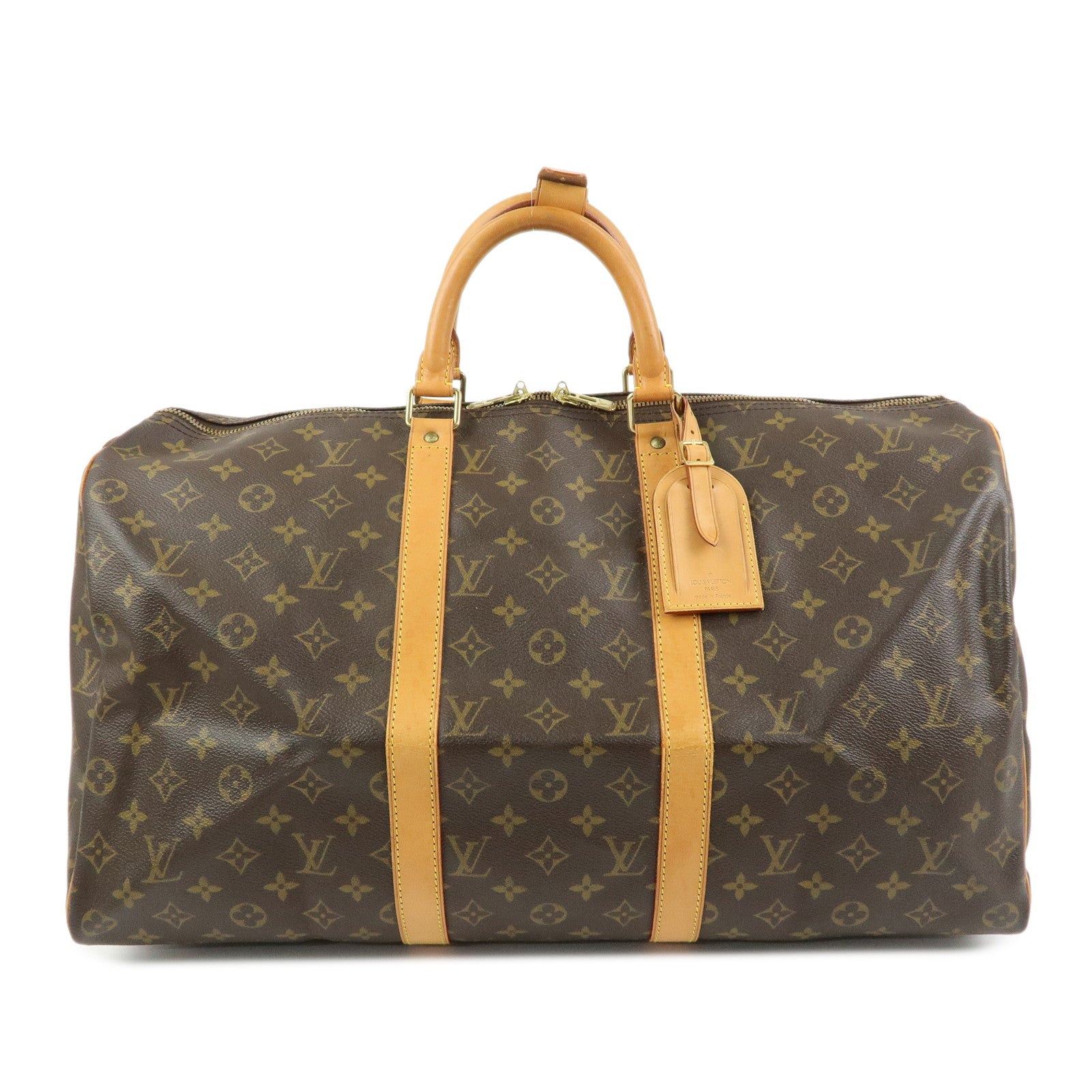 Louis Vuitton Monogram Keep All 50 Boston Bag Brown M41426