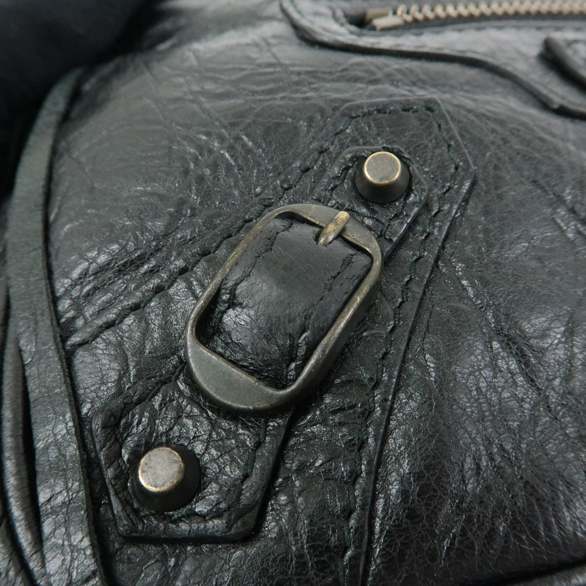 BALENCIAGA Classic The Hip Leather Shoulder Crossbody Bag Black242803