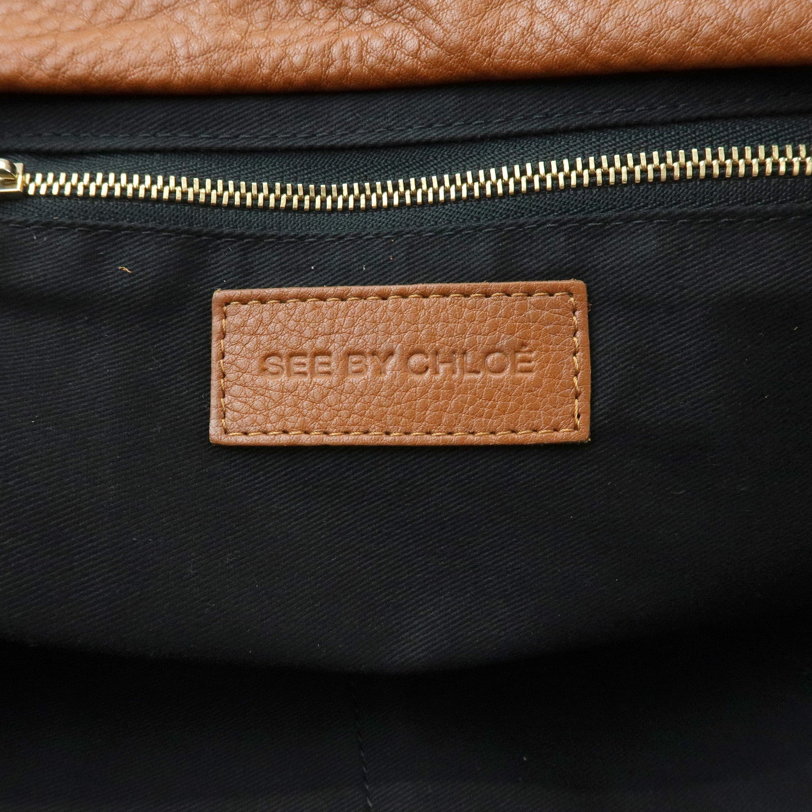 Chloe See by Chloe Cherry Leather 2Way Bag Hand Bag Tassel Brown