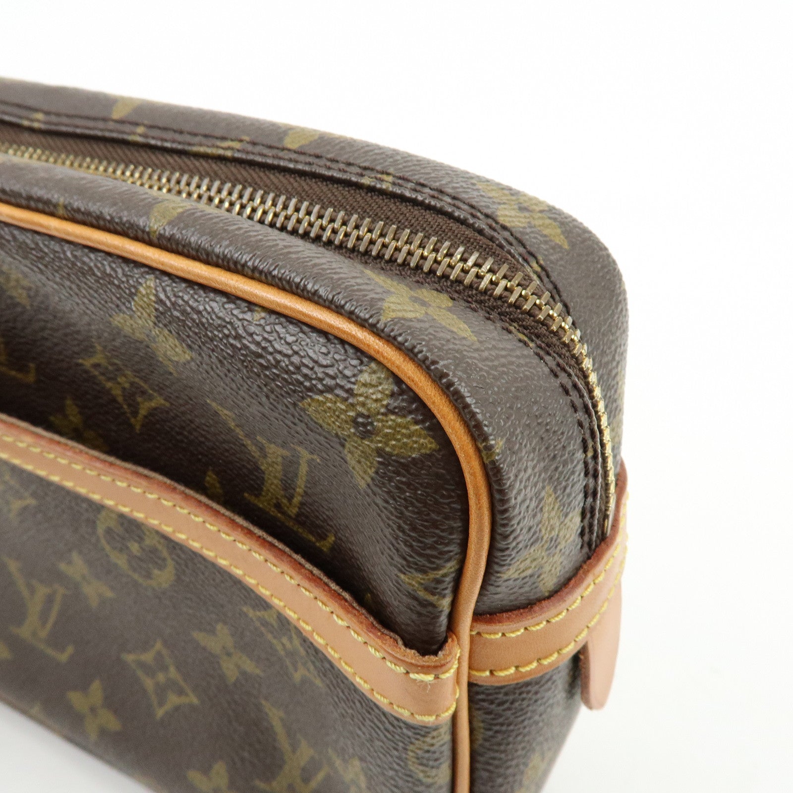 Louis Vuitton Monogram Compiegne 23 Pouch Clutch Bag Brown M51845
