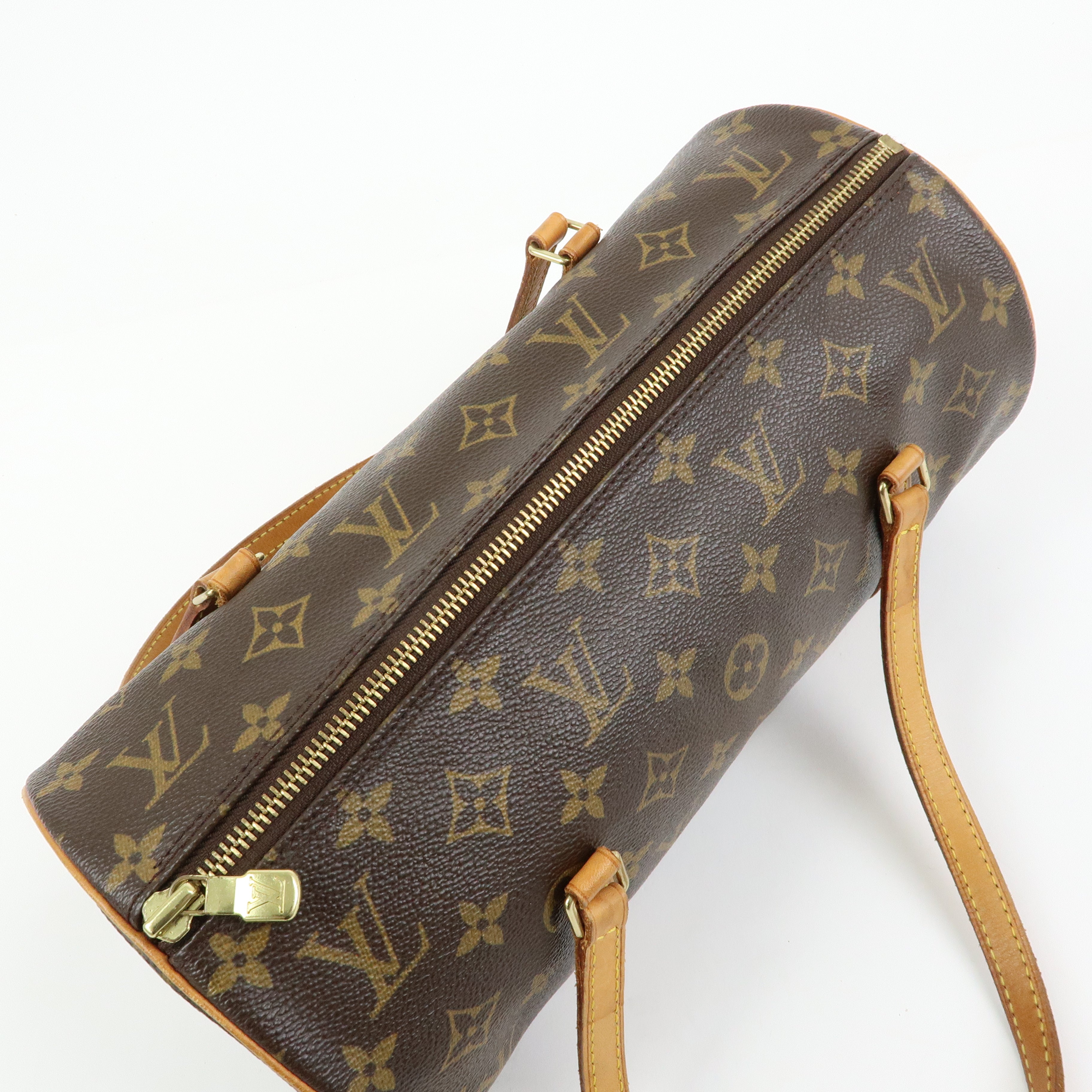 Louis Vuitton Monogram Papillon 30 Hand Bag Brown M51385