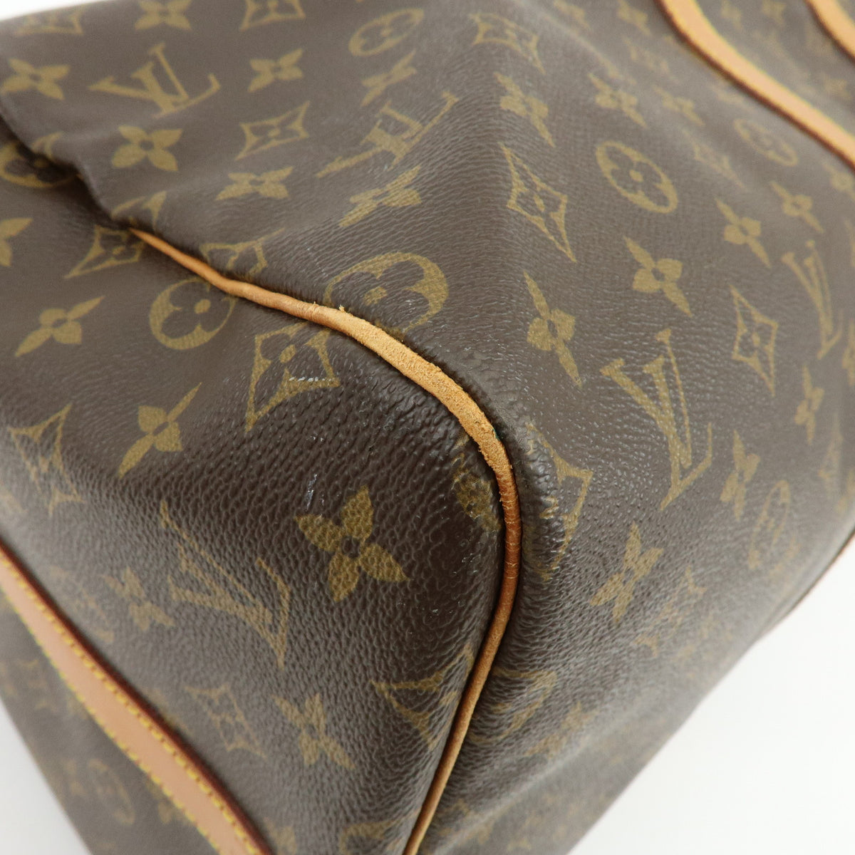 Louis Vuitton Monogram Keep All Bandouliere 55 Boston Bag Brown M41414
