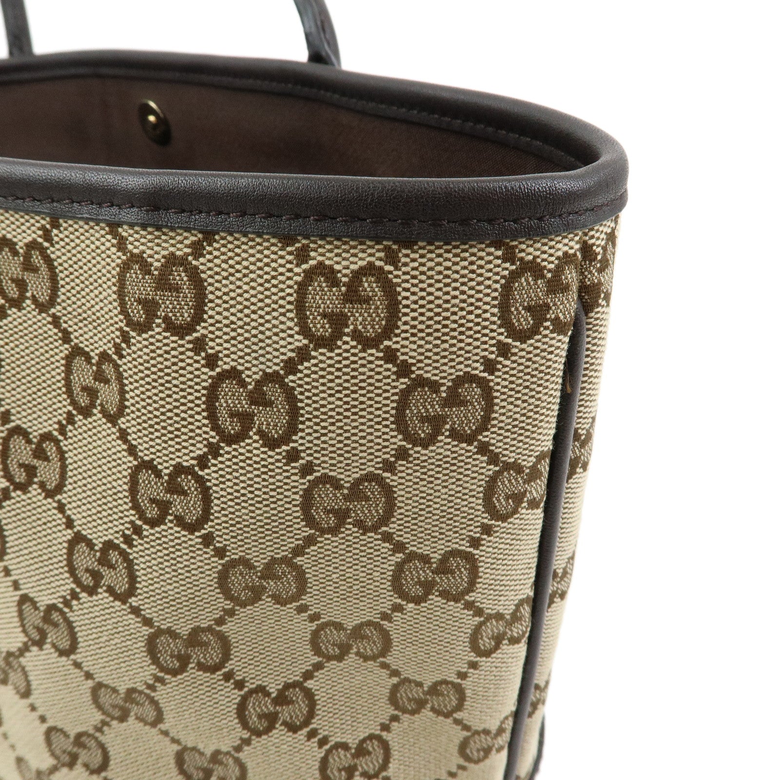 GUCCI New Britt Interlocking G Abbey GG Canvas Tote Bag Brown 169946