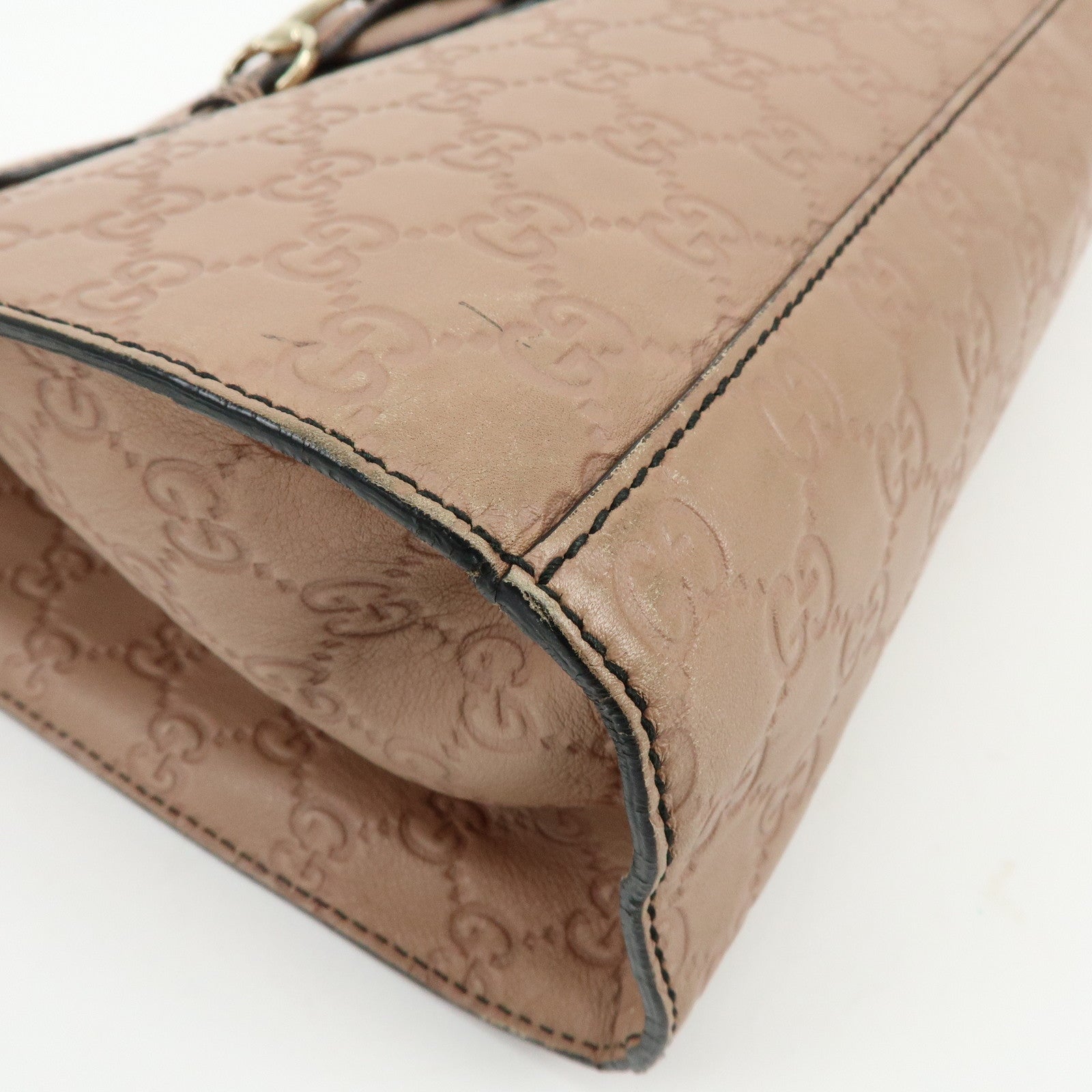 GUCCI Horsebit Guccissima Emily Leather Chain Shoulder Bag 295402