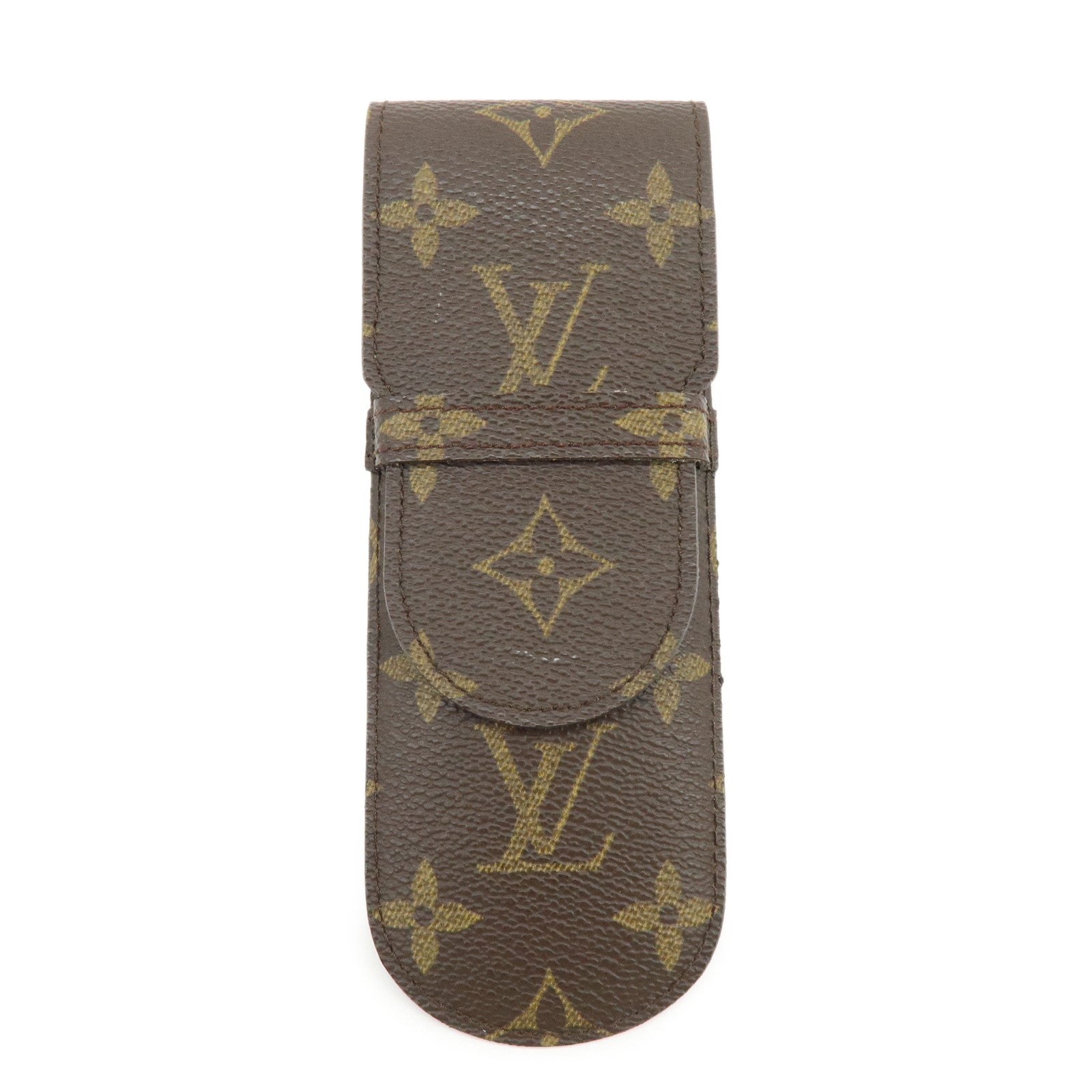 Louis Vuitton Monogram Etui Stylo Canvas Pen Case Brown