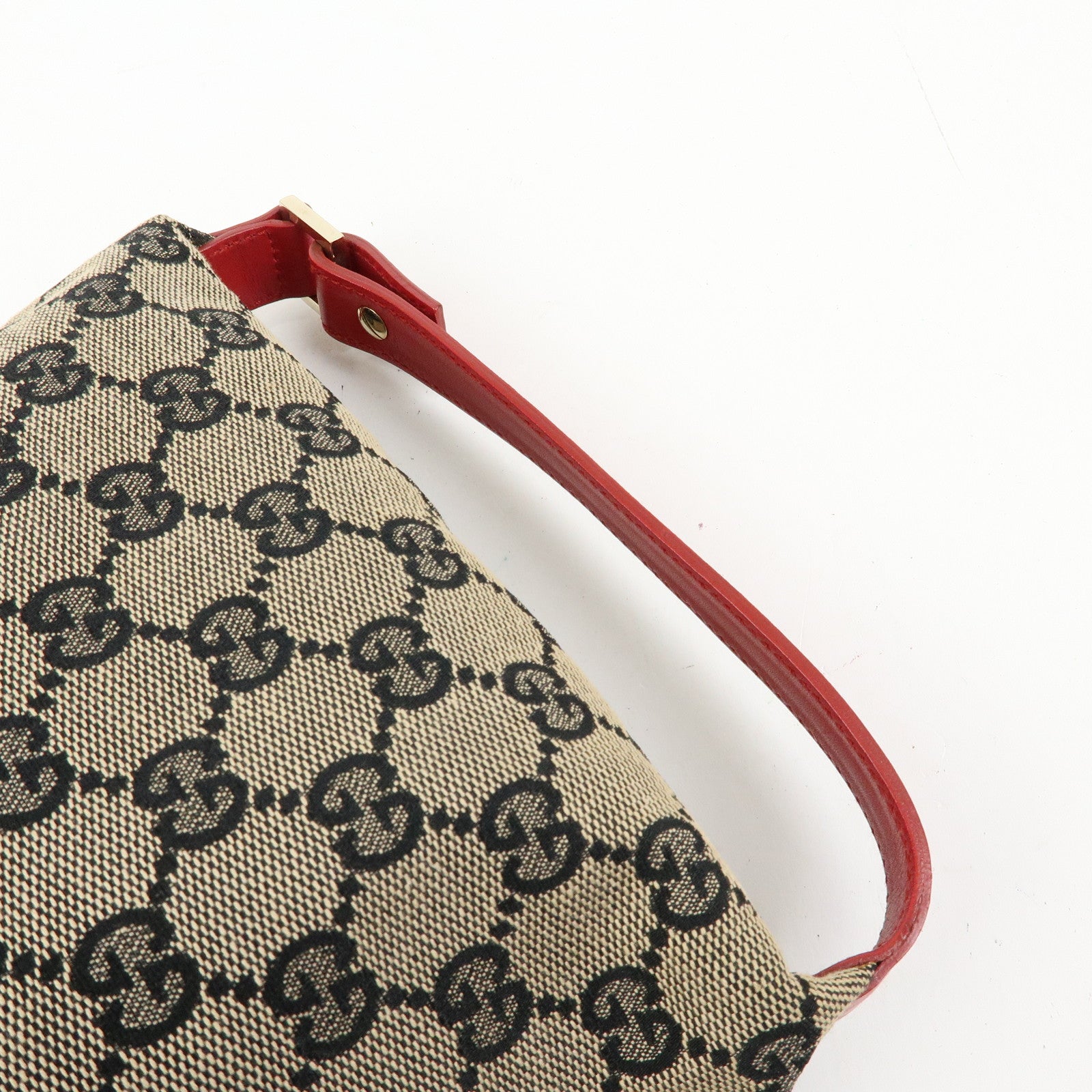 GUCCI GG Canvas Leather Vanity Accessory Pochette Mini Pouch 0391147