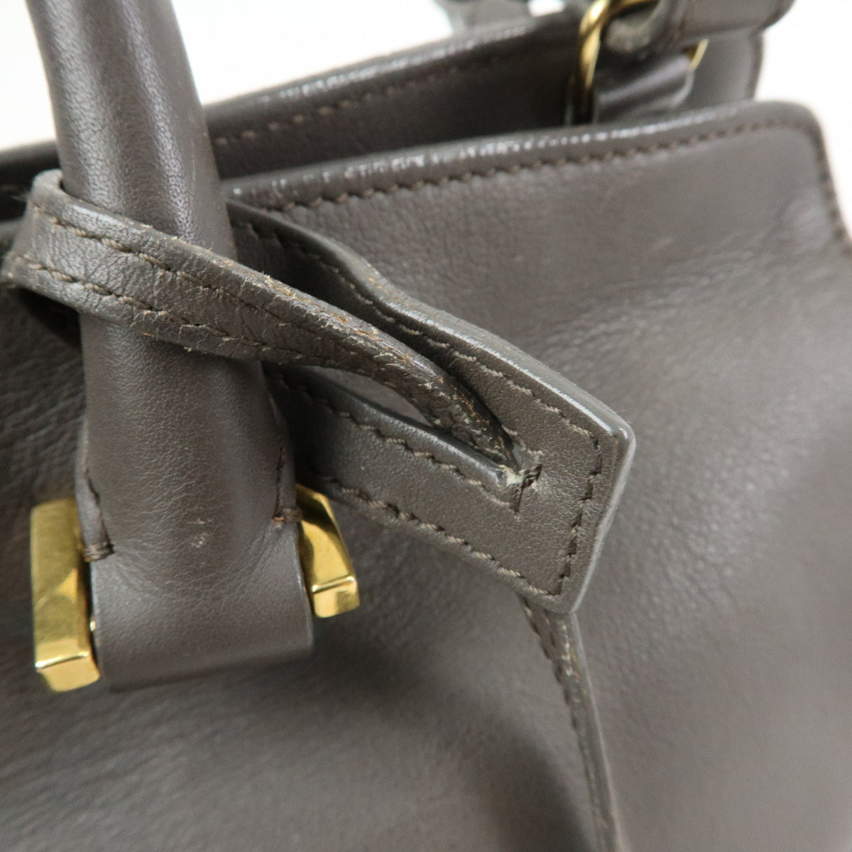 SAINT LAURENT PARIS Petit Cabas Y Line Leather 2Way Hand Bag 311210
