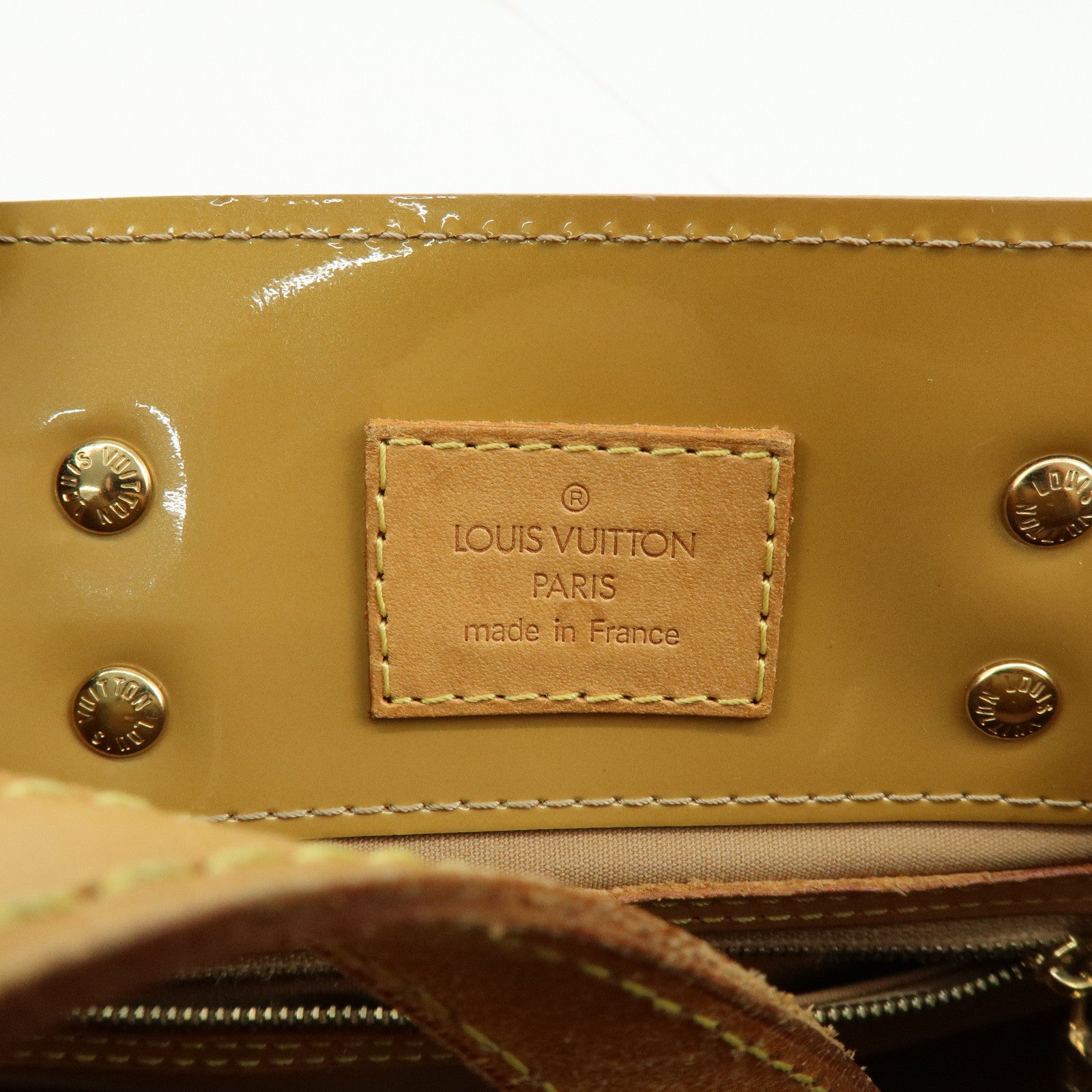 Louis Vuitton Monogram Vernis Reade PM Hand Bag Noisette M91334