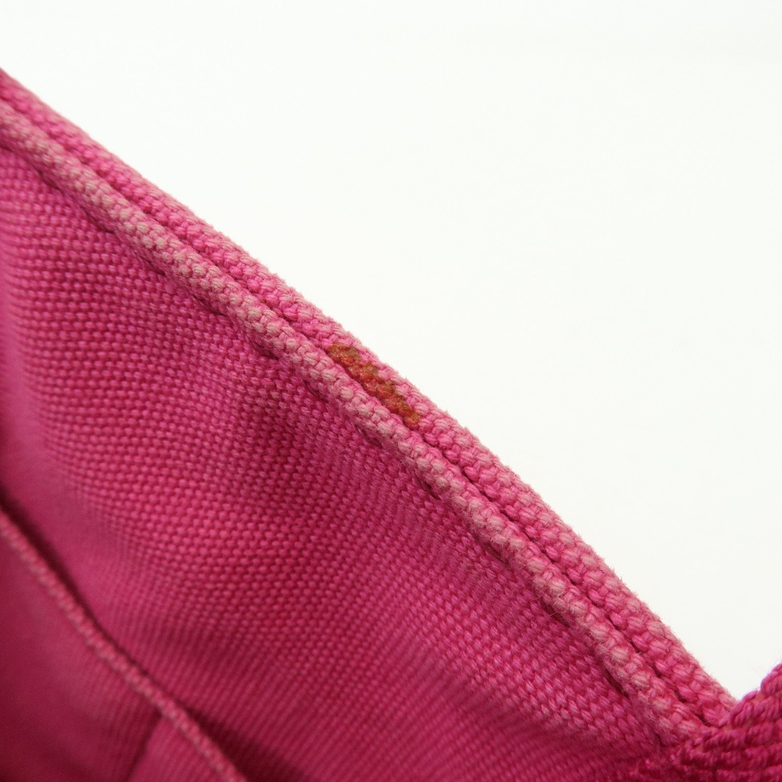 PRADA Triangle Logo Canapa Mini Canvas Tote Hand Bag Pink BN2439