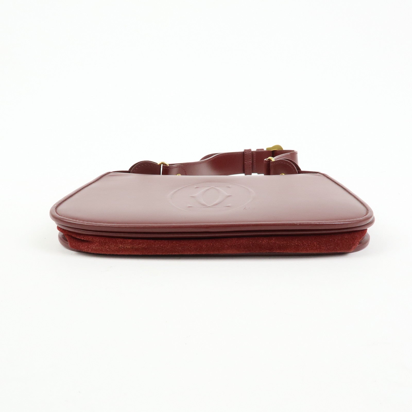 Cartier Must de Cartier Leather Shoulder Bag Bordeaux