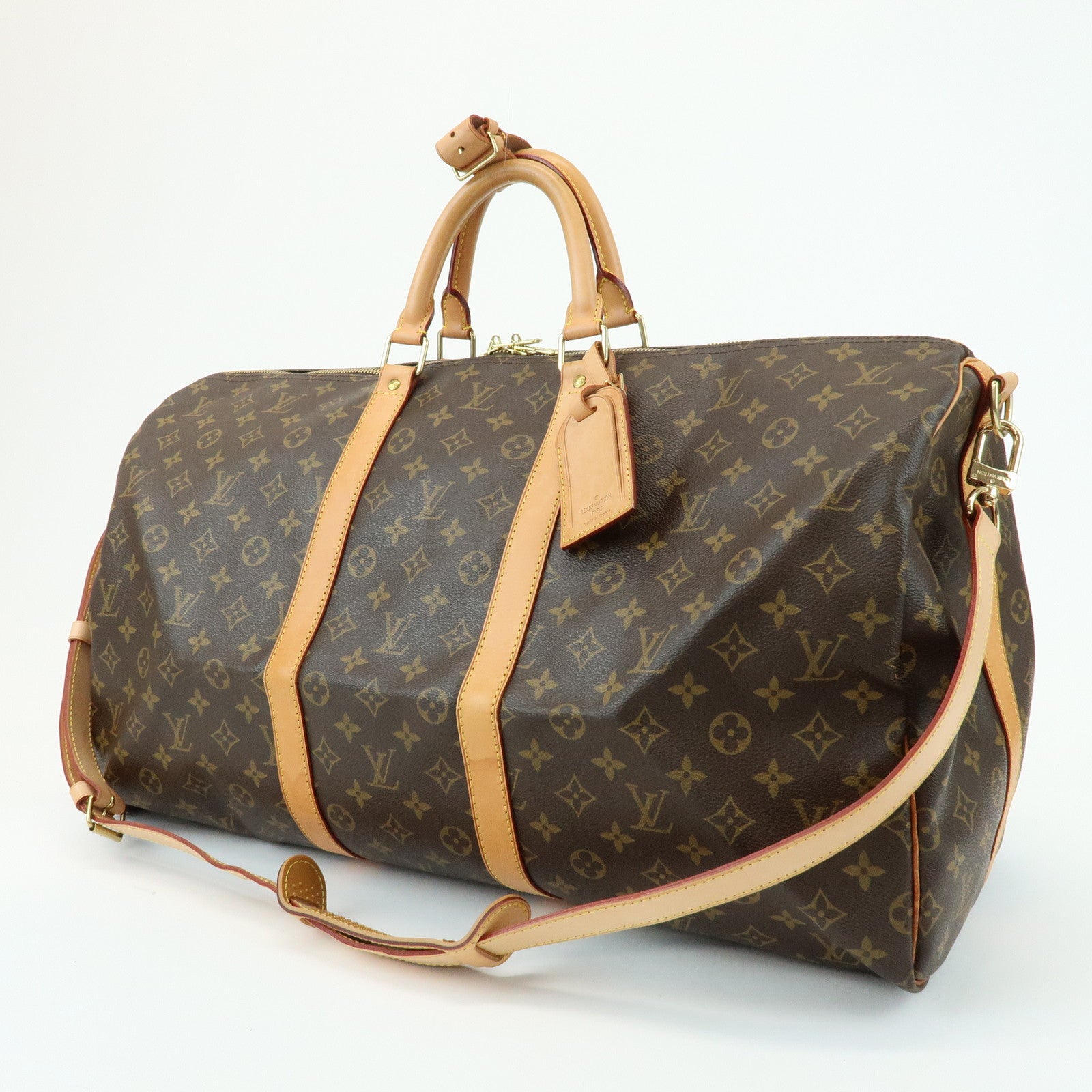 Louis Vuitton Monogram Keep All Bandouliere 55 Boston Bag M41414