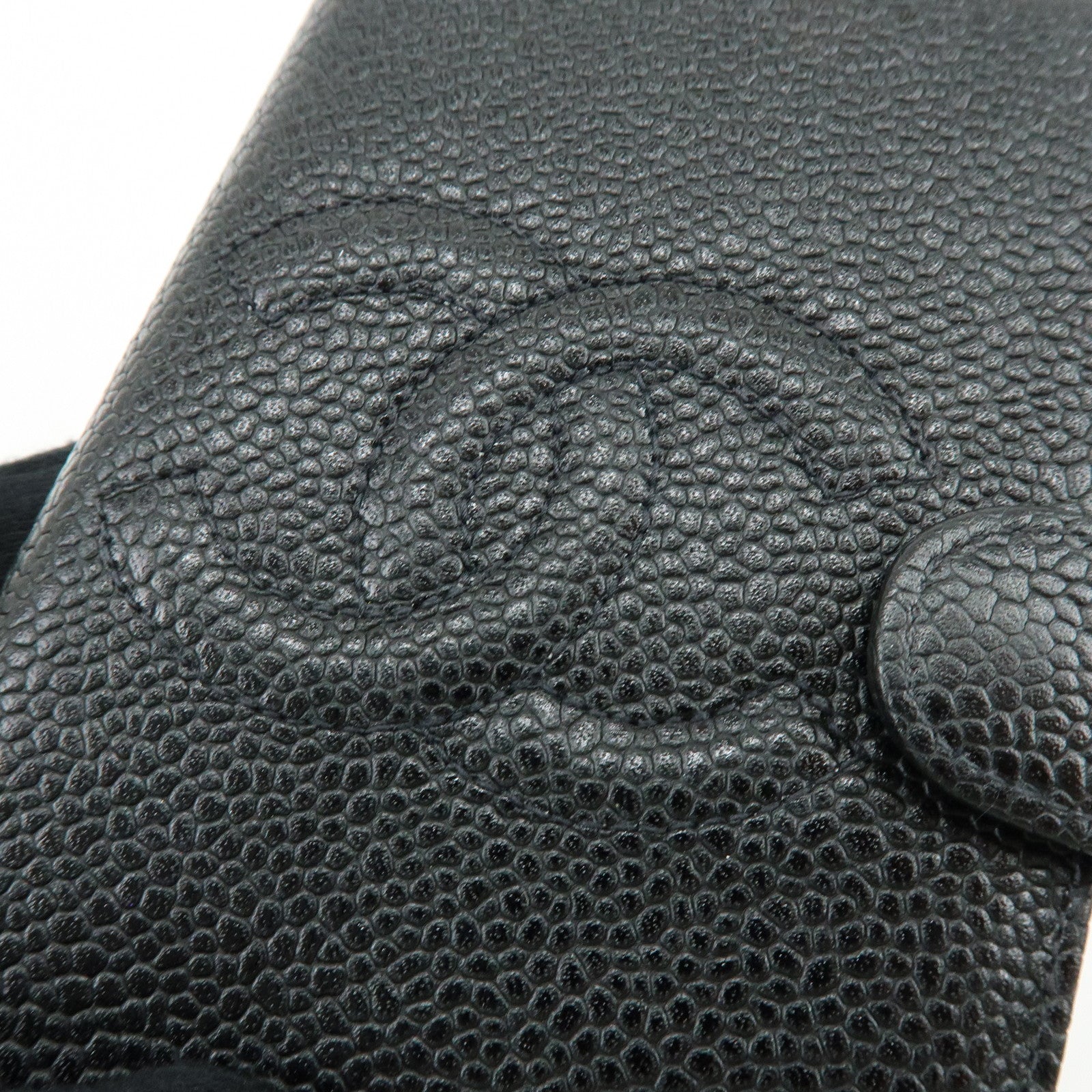 CHANEL COCO Mark Cavirskin Mini Agenda Cover Planner Cover Black A13506