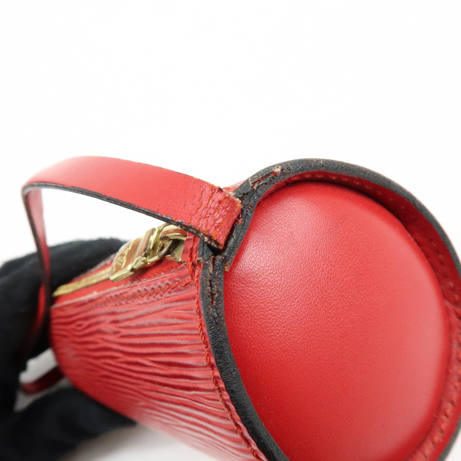 Louis Vuitton Epi Soufflot with Pouch Hand Bag Castilian Red M52227