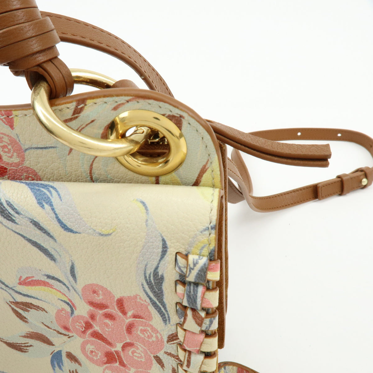 Chloe See By Chloe TILDA Leather Suede 2Way Shoulder Bag Off White