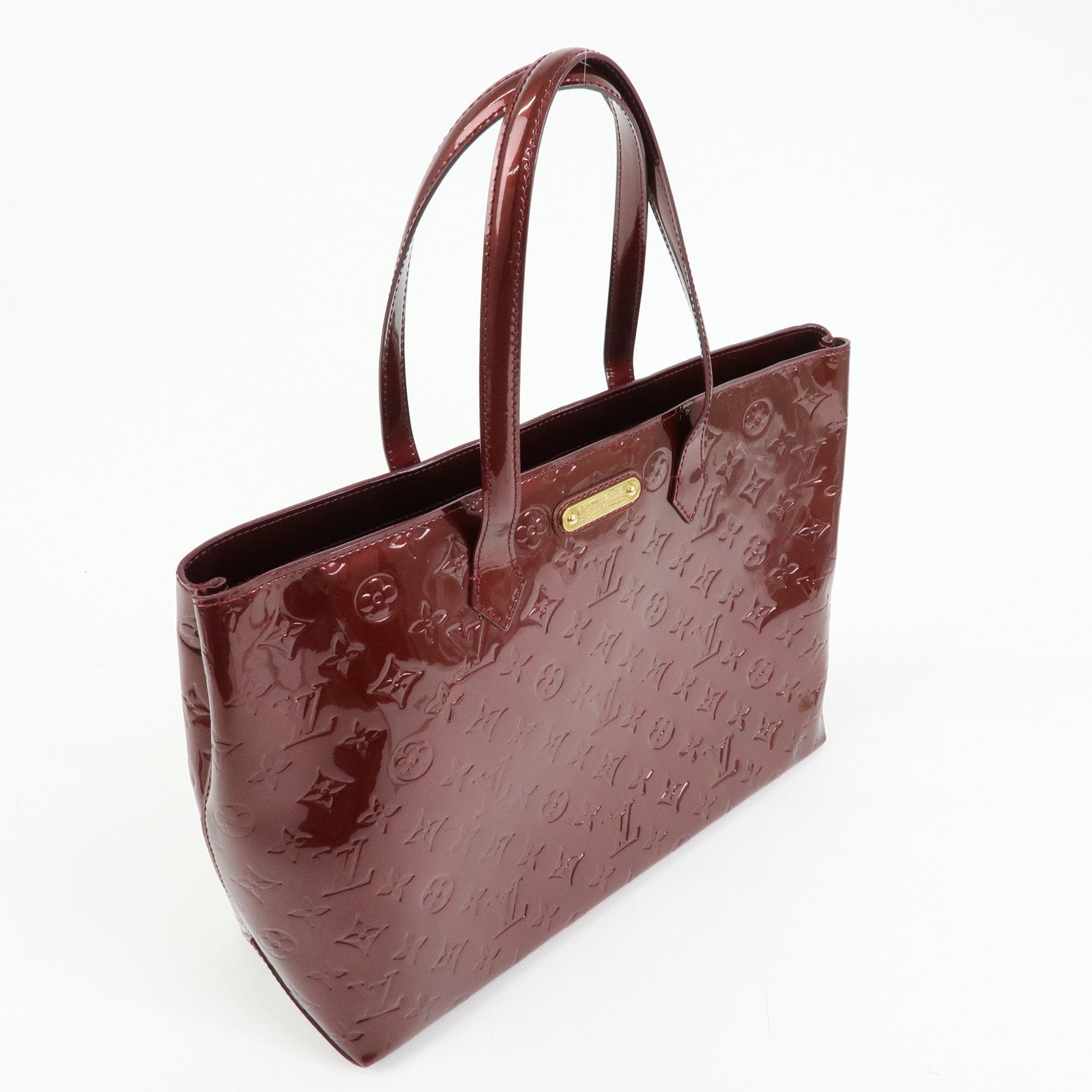 Louis Vuitton Monogram Vernis Leather Wilshire MM Tote Bag M91646