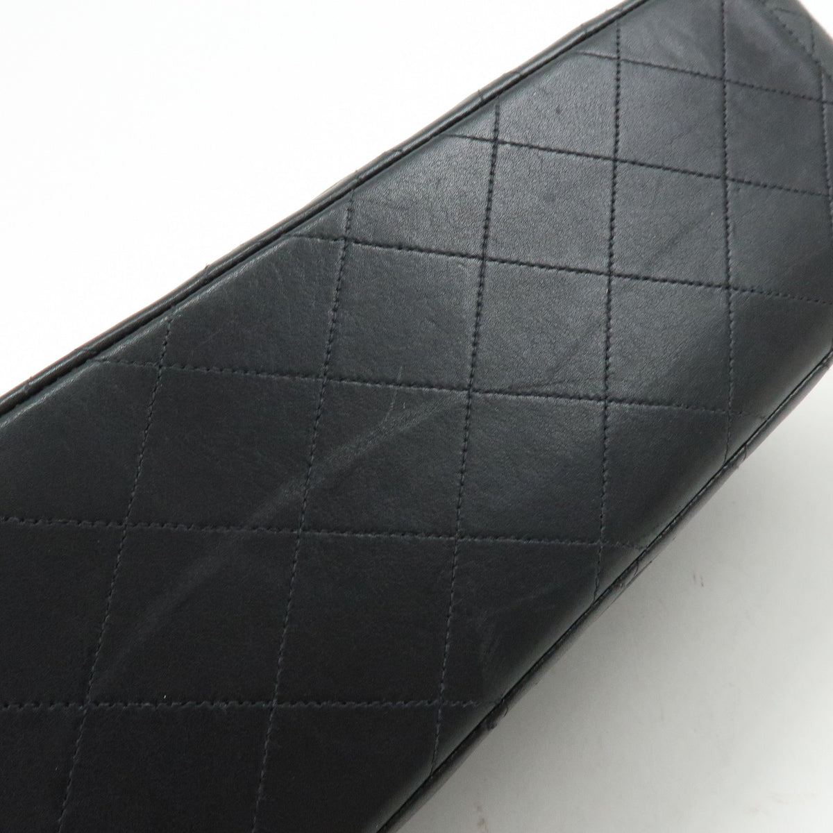 CHANEL Jumbo Matelasse 34 Lamb Skin Chain Shoulder Bag Black A01094
