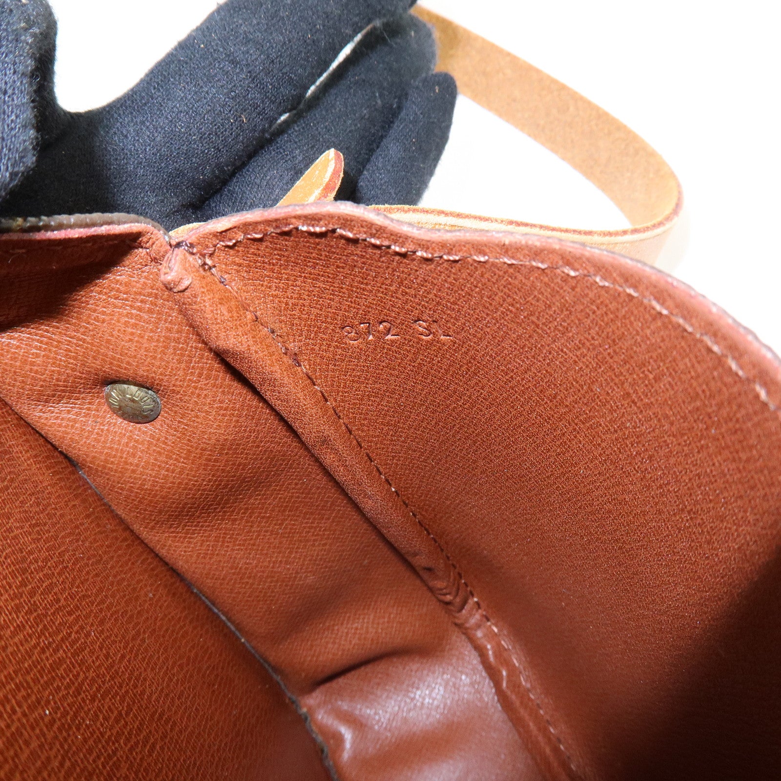 Louis Vuitton Monogram Mini Cartouchiere Shoulder Bag Brown M51254