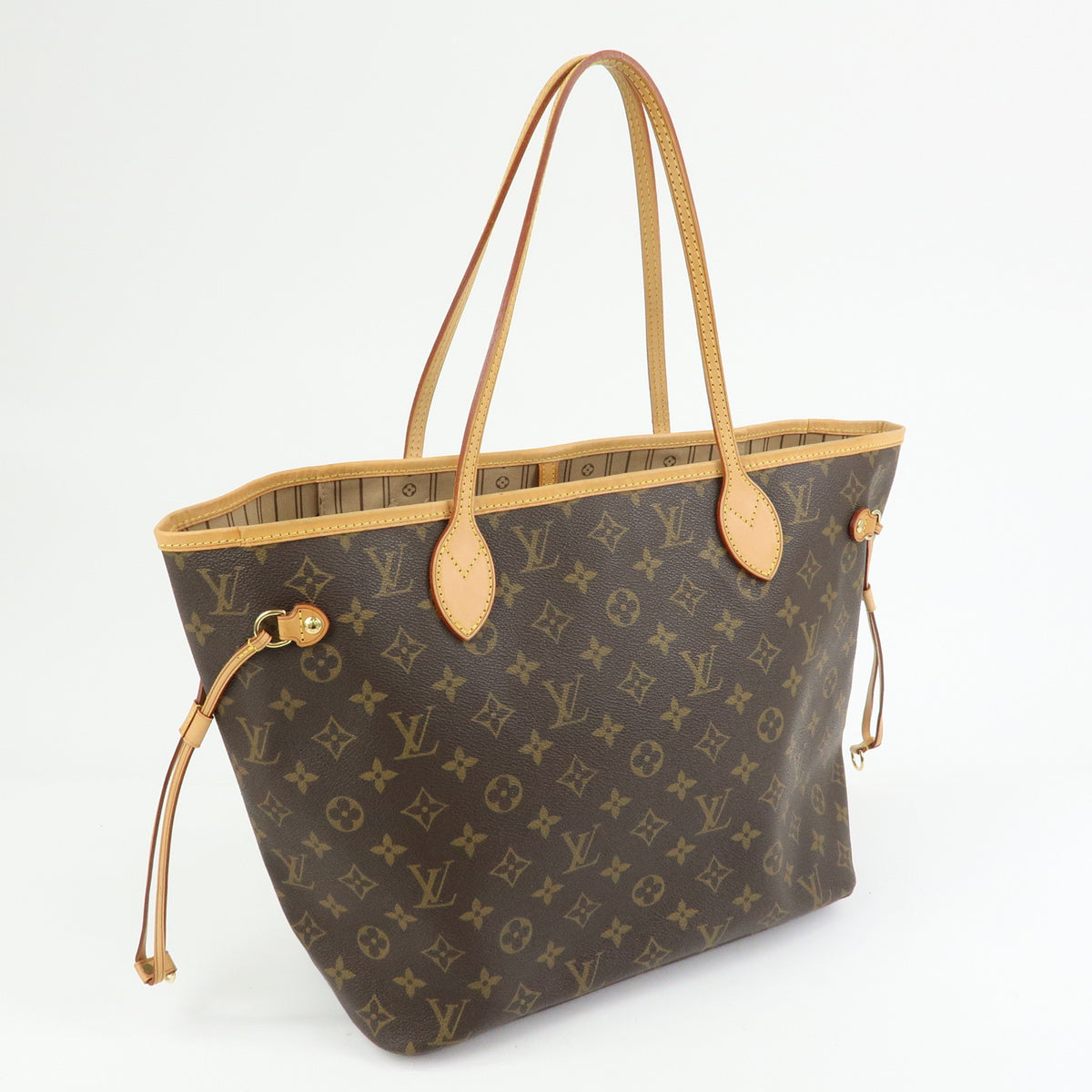 Louis Vuitton Monogram Neverfull MM Tote Shoulder Bag Brown M40156
