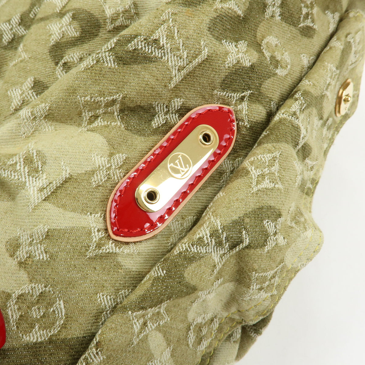 Louis Vuitton Monogramouflage Lys Denim Leather Boston Bag Green M95771