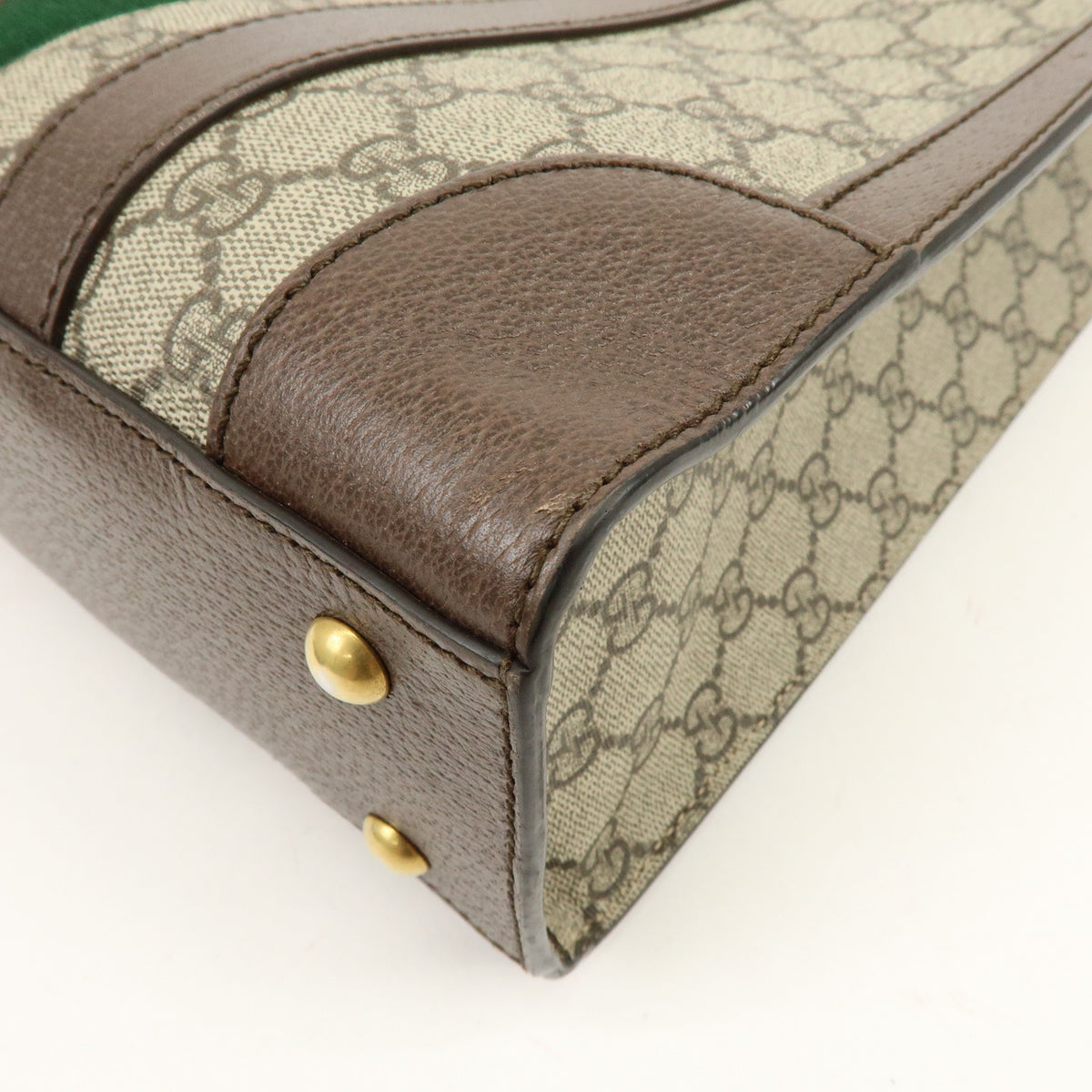 GUCCI Sherry Ophidia GG Supreme Leather 2Way Shoulder Bag Brown 724685