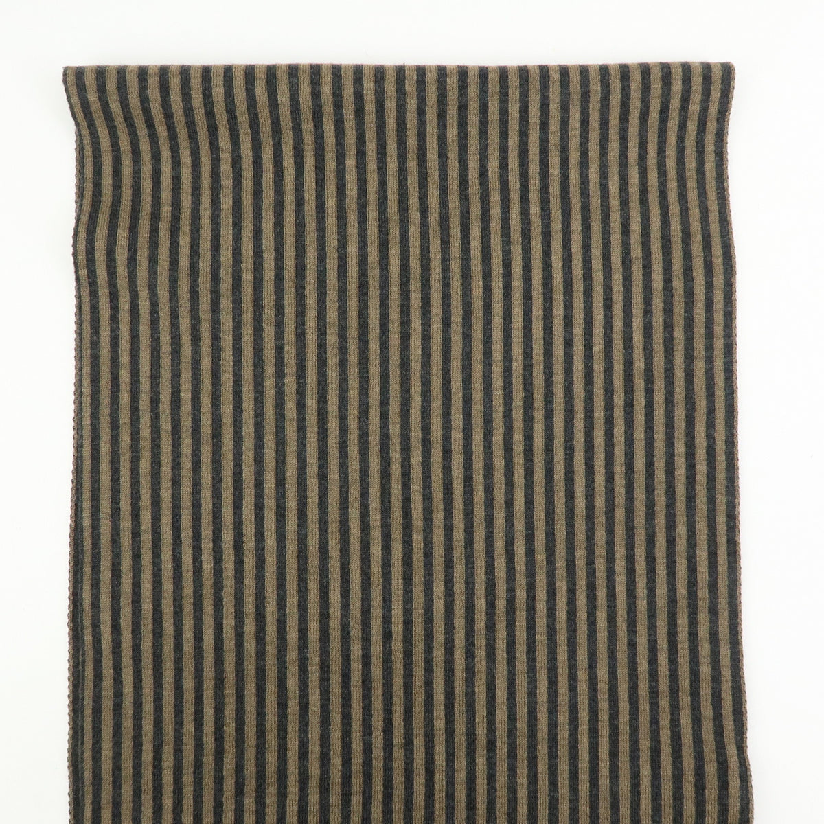 FENDI Zucca Pequin Wool 100% Knitted Shawl Scarf Brown