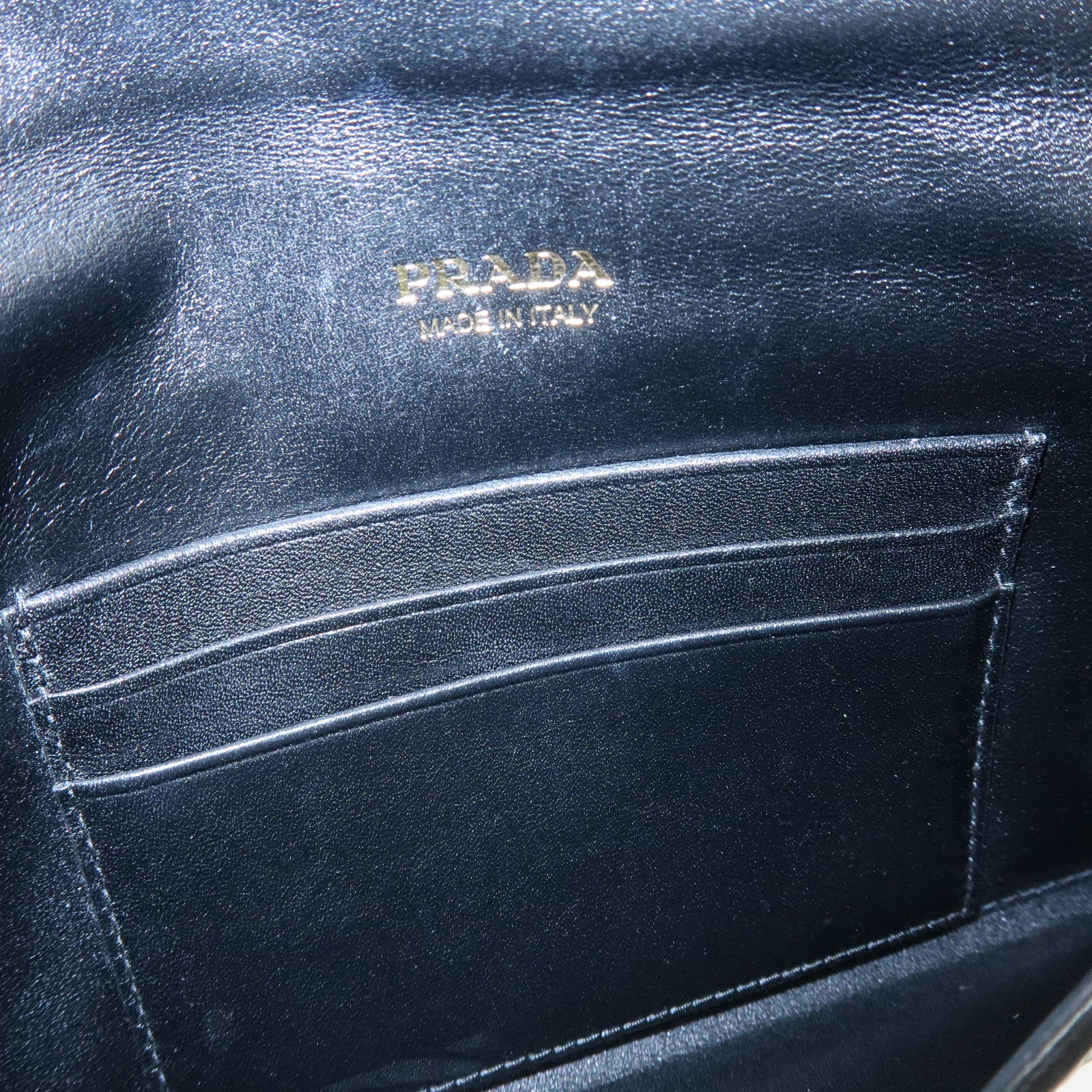 PRADA Saffiano Leather Flap Long Wallet Purse Black 1MF175