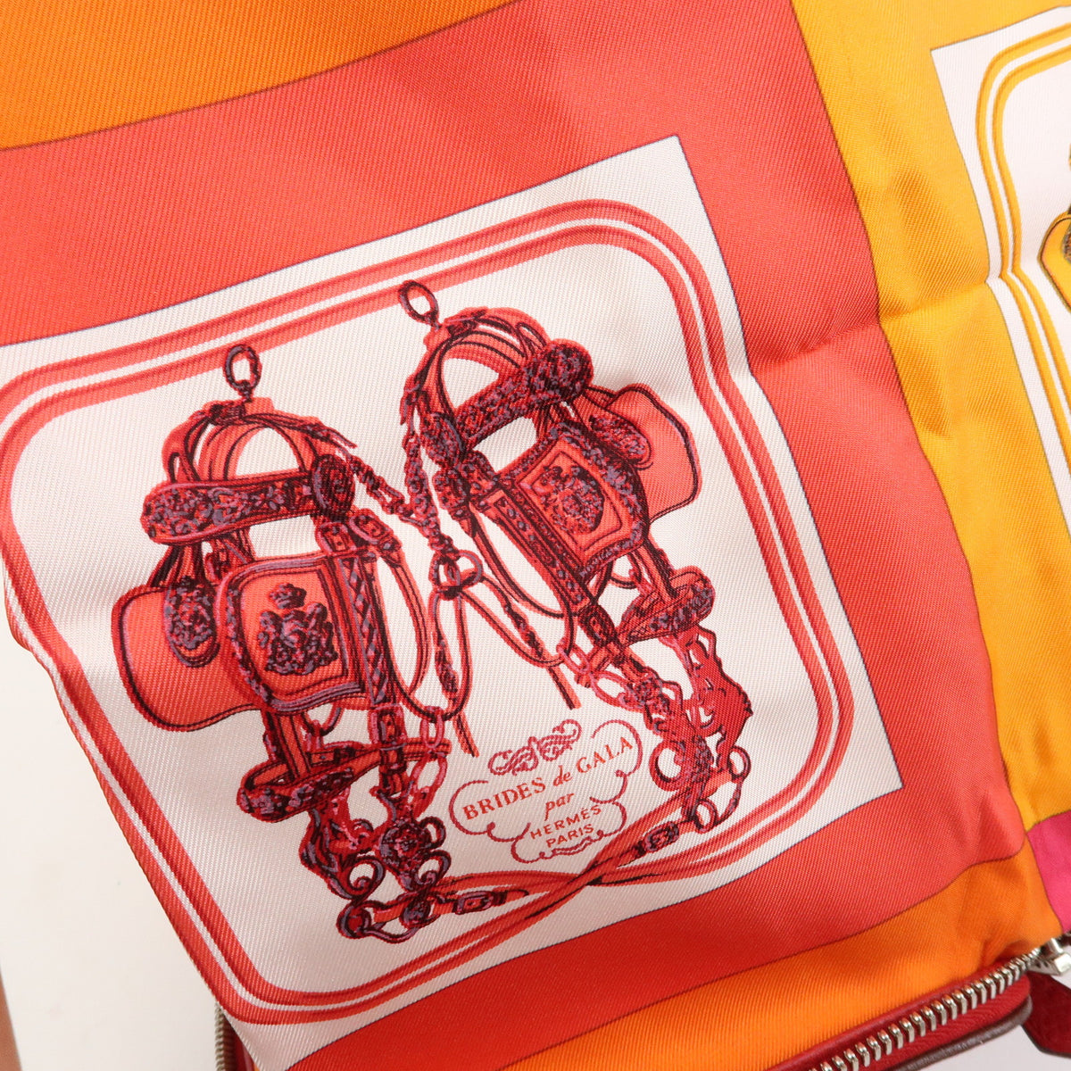 HERMES Buffle Skipper Silk 100% Silky Pop Foldable Tote Bag □L Stamped