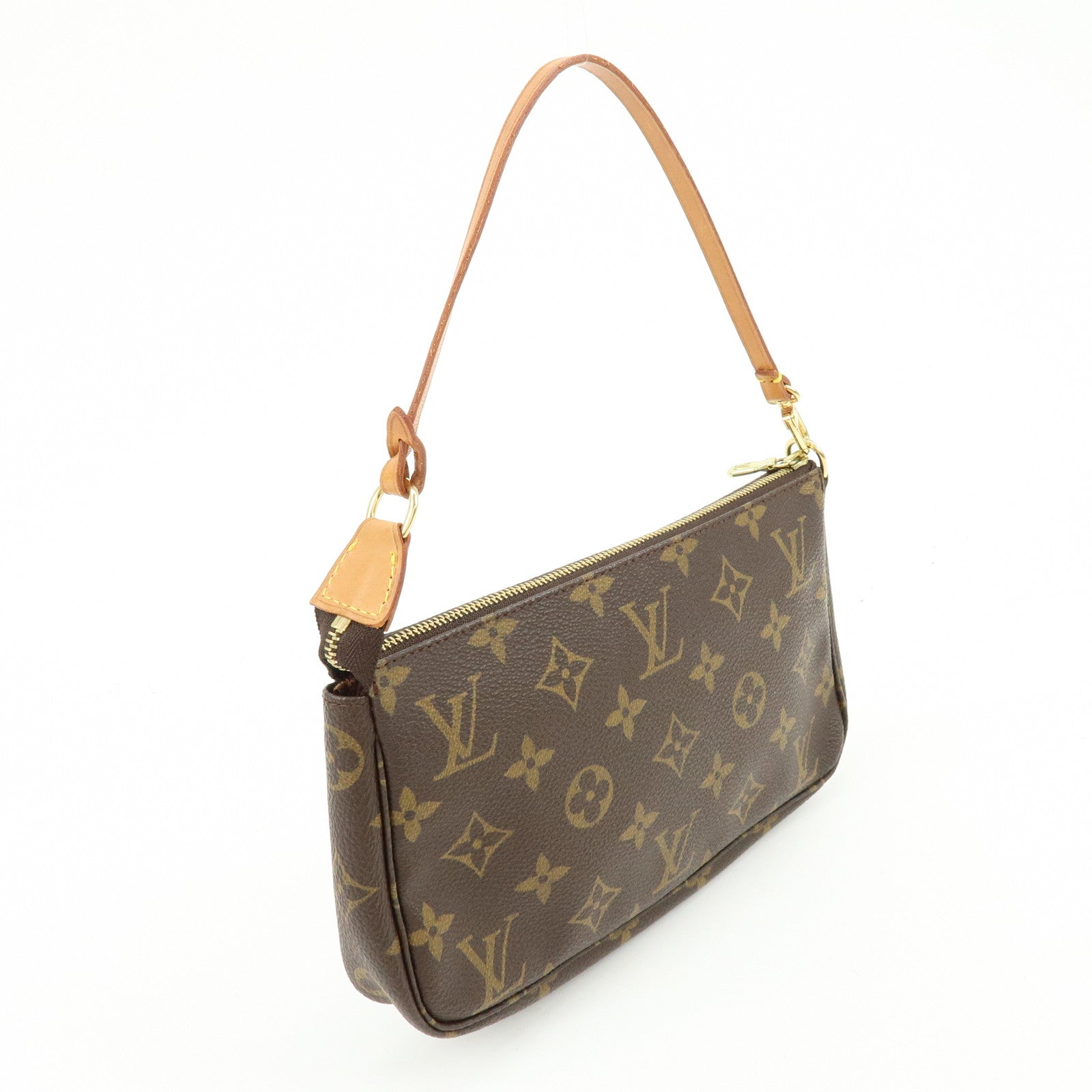 Louis Vuitton Monogram Pochette Accessoires Hand Bag Brown M51980