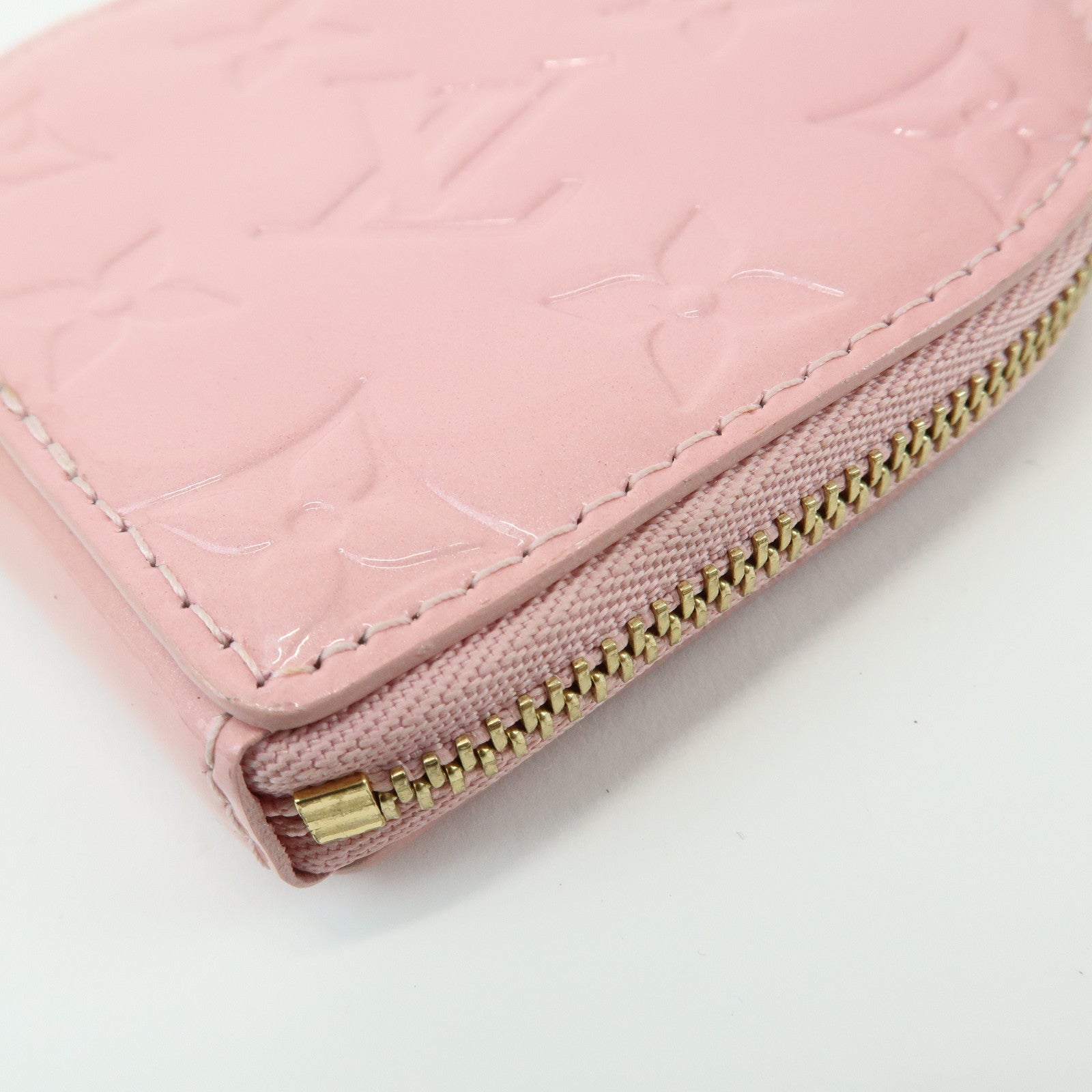Louis Vuitton Monogram Vernis Porte Monnaie Coeur Coin Case Pink M91431