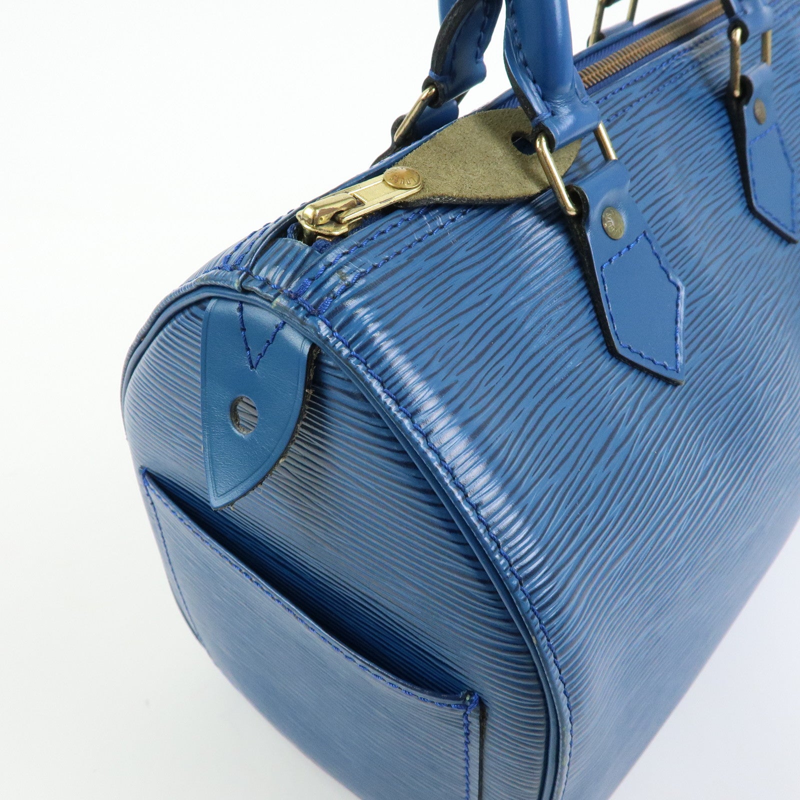 Louis Vuitton Epi Speedy 25 Hand Bag Boston Bag Toledo Blue M43015